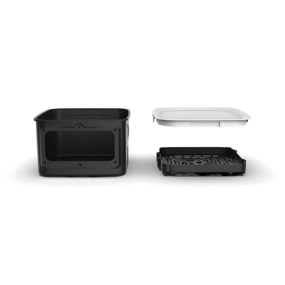 Conjunto de armazenamento Easy Fry Silence 7L Vision, gaveta extra, grelha e tampa
