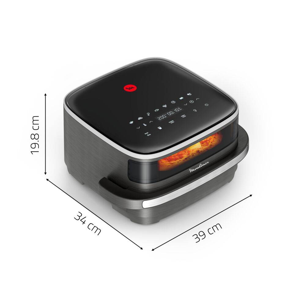 Easy Fry XL Surface, Fritadeira Sem Óleo Grande, Superfície de Cozedura Extragrande, Formato Compacto, Janela de observação