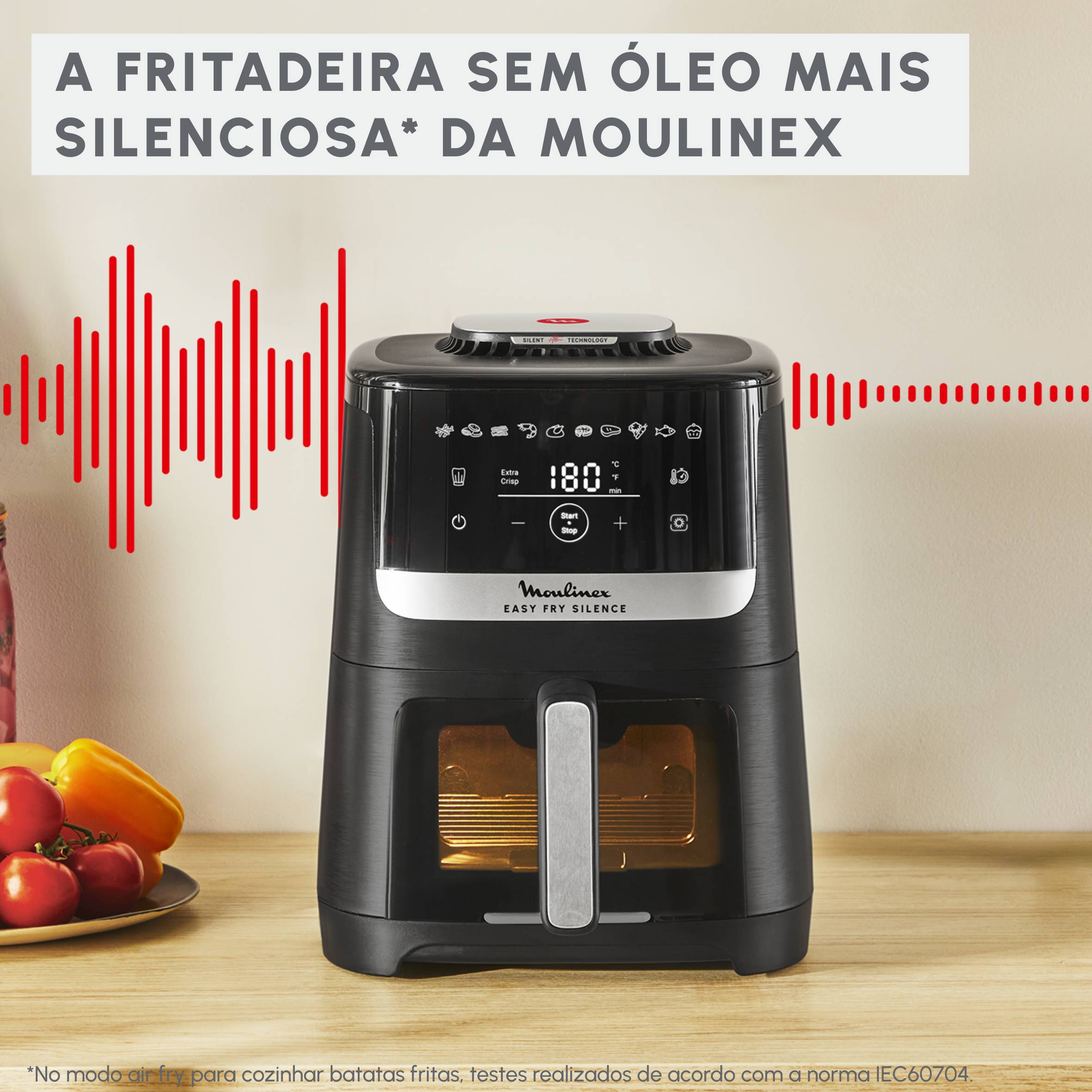 Easy Fry Silence 5 L com Janela de Observação