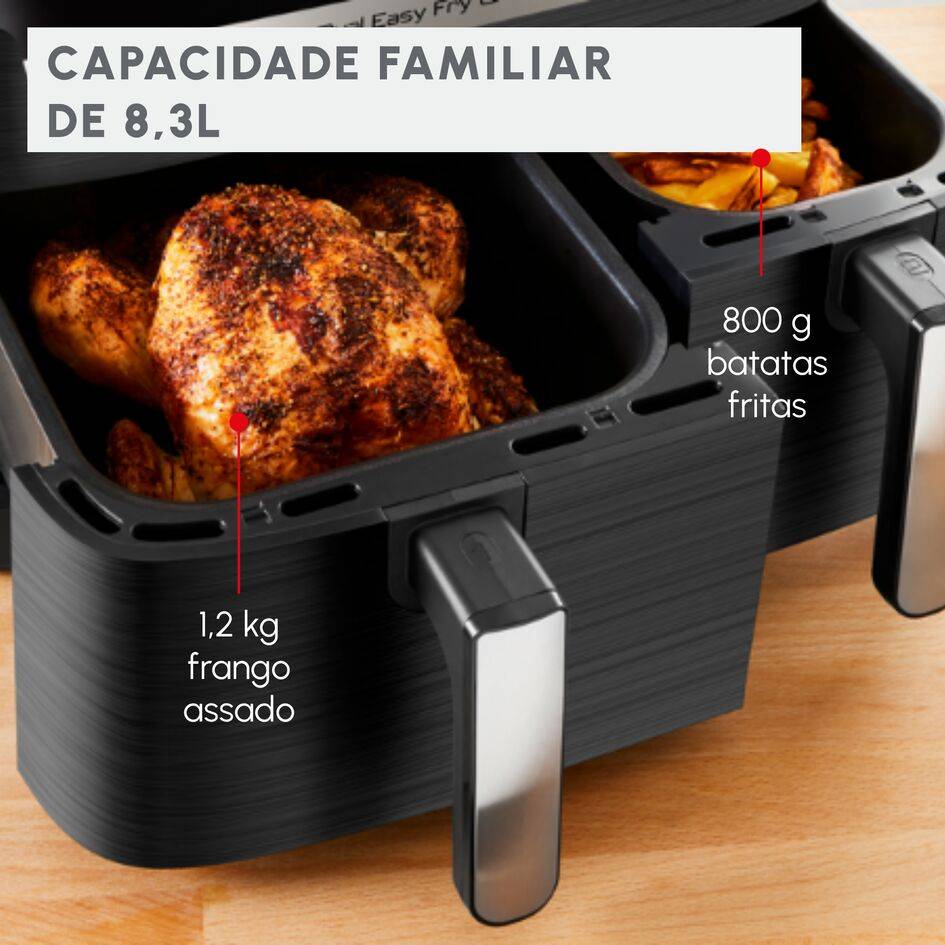Dual Easy Fry & Grill 8,3 L Cinza