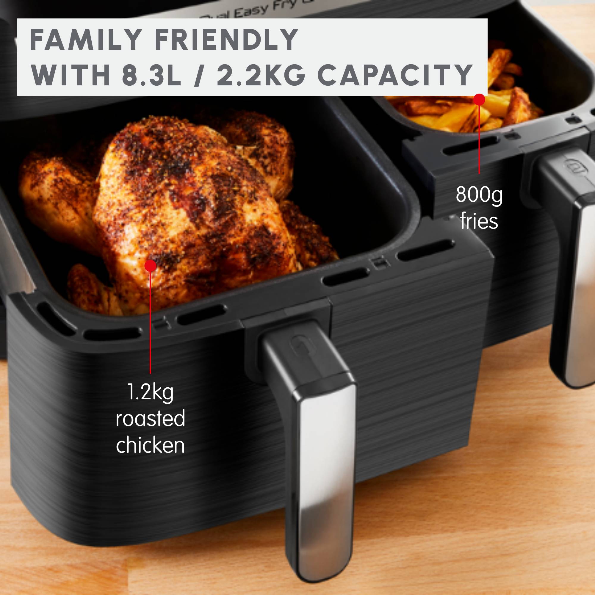 Dual Easy Fry & Grill 8.3 L Cinza