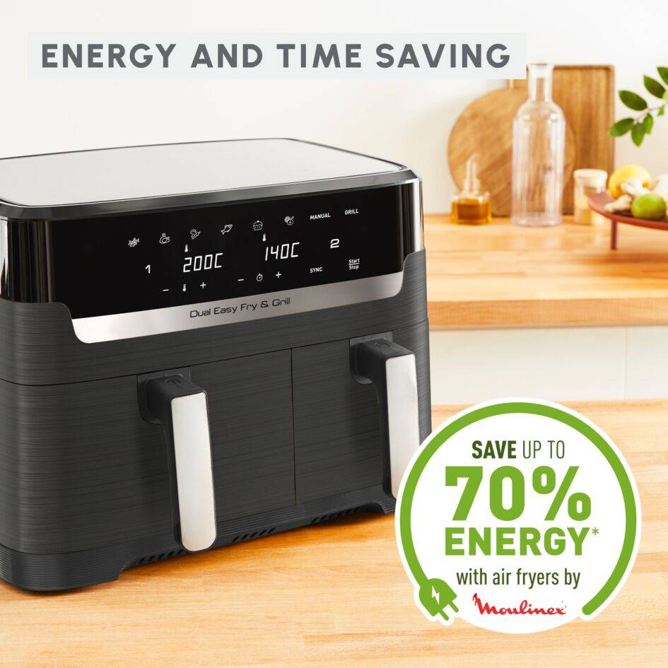 Dual Easy Fry & Grill 8.3 L Cinza