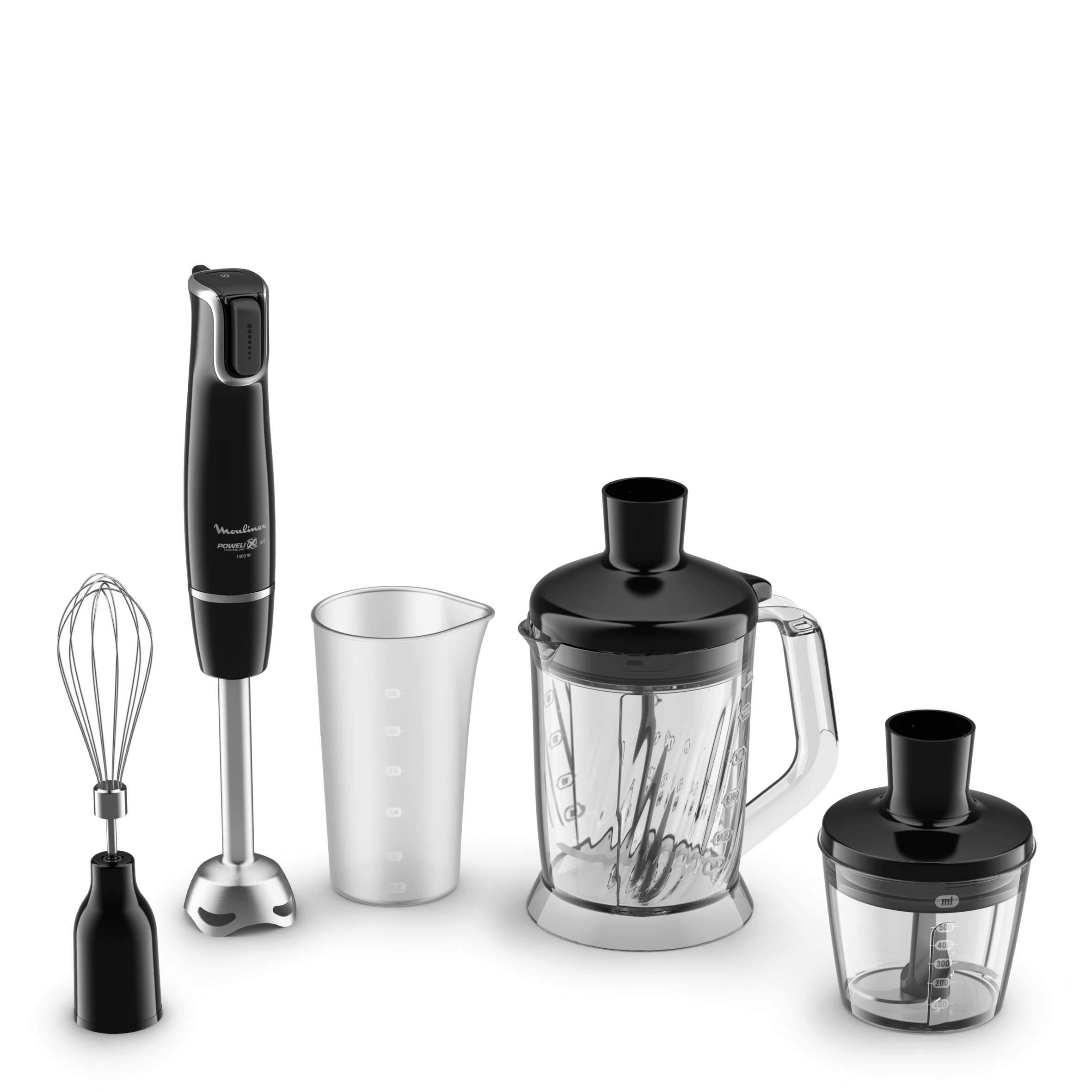 INFINY FORCE 4 EM 1 - Batedor, Mini Picadora e Picadora/Liquidificadora XL