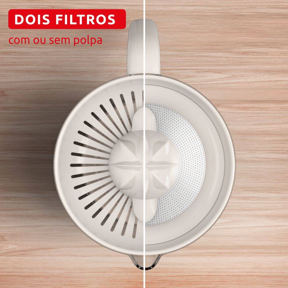 Morning Citrus Press, Espremedor Elétrico 800 ml, Elegante, 2 Filtros