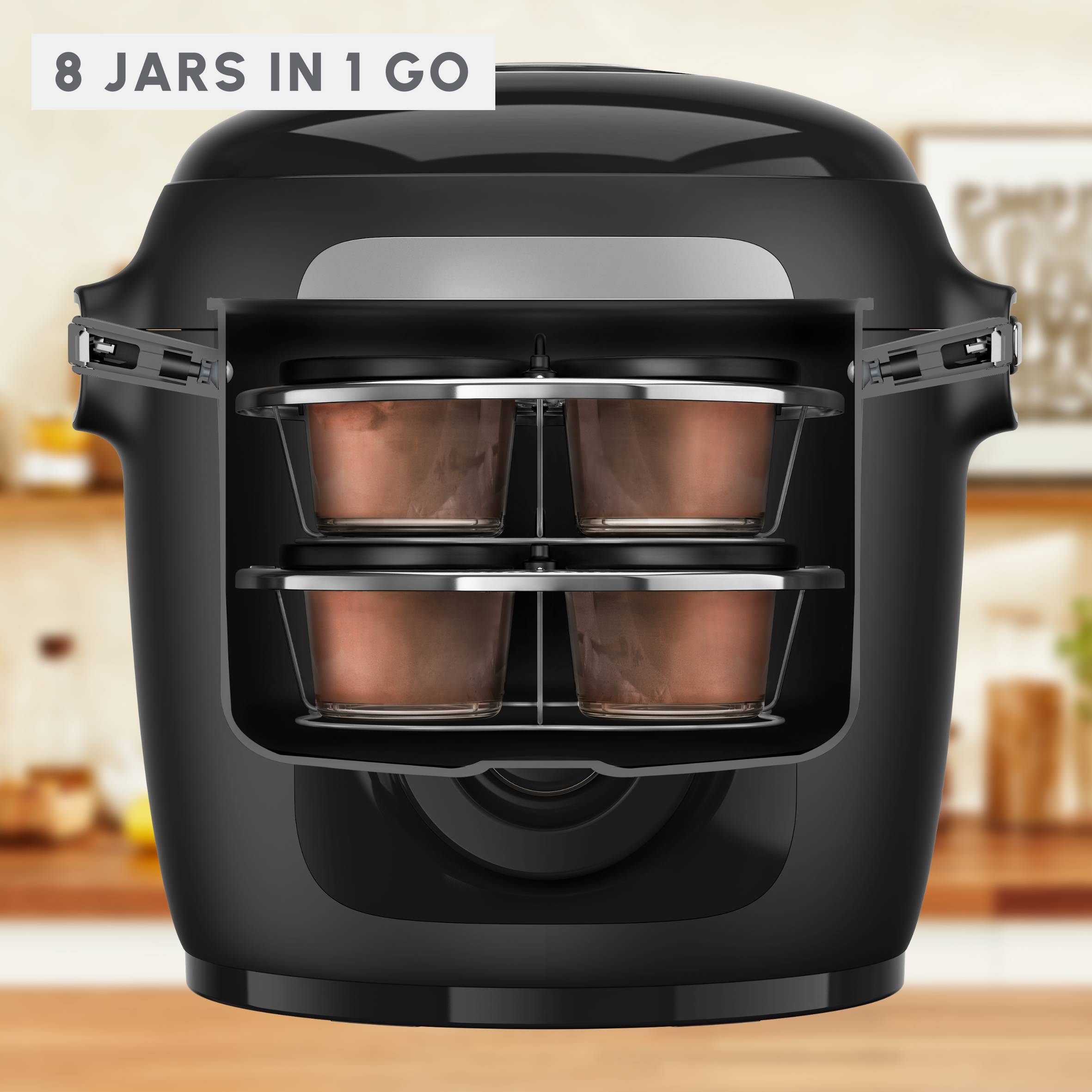 Conjunto com 8 frascos, acessório para aparelho de cozinha multifunções Cookeo, manuseio fácil XA6140E4