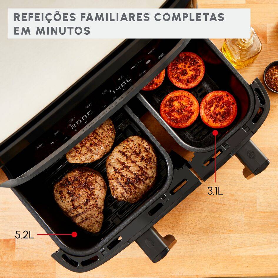 Dual Easy Fry & Grill 8,3 L Cinza