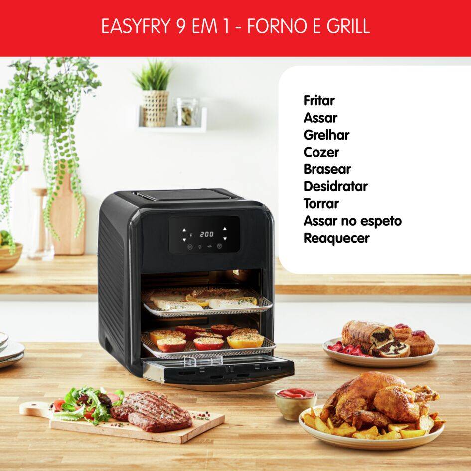EASY FRY 9 EM 1 FORNO E GRILL