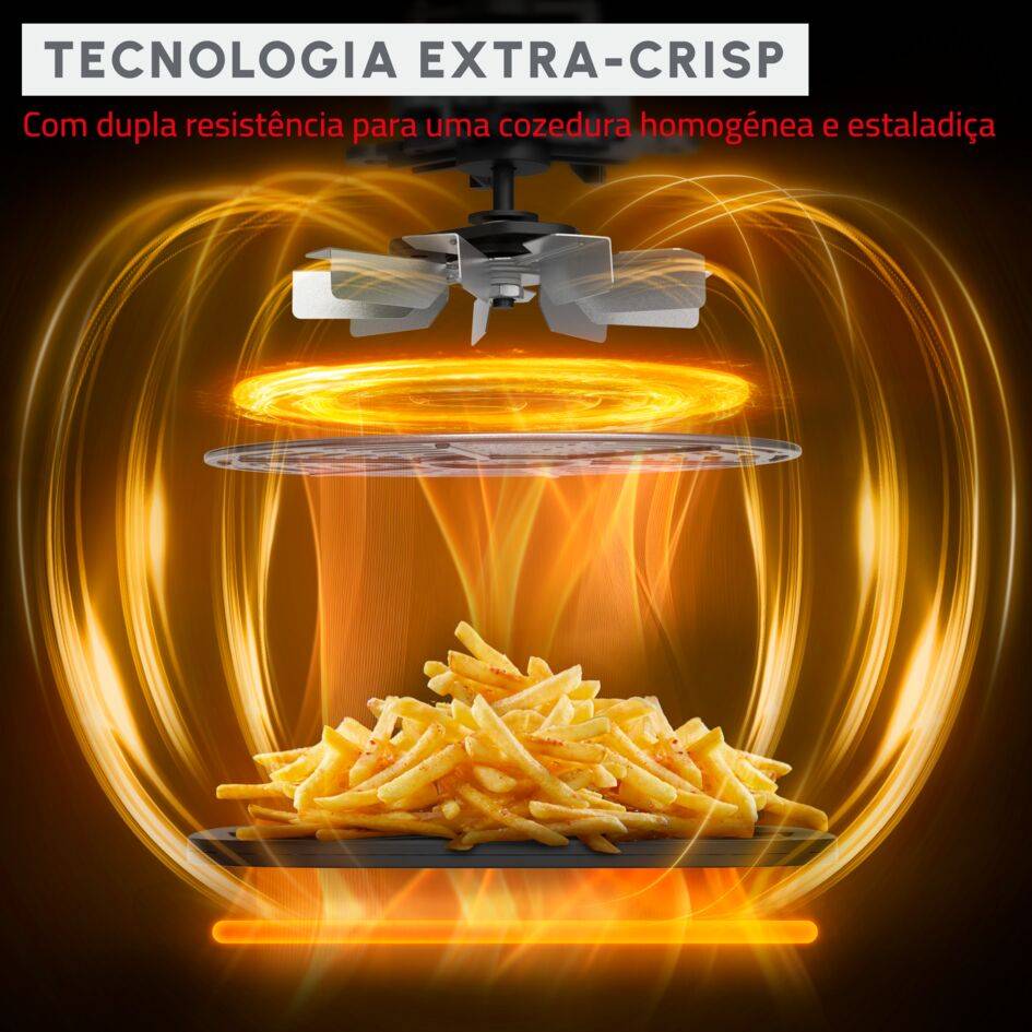 Easy Fry XL Surface, Fritadeira Sem Óleo Grande, Superfície de Cozedura Extragrande, Formato Compacto, Janela de observação