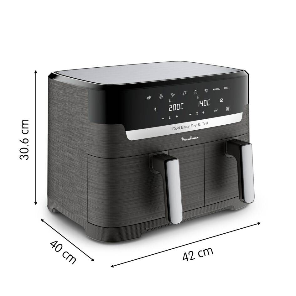 Dual Easy Fry & Grill 8.3 L Cinza