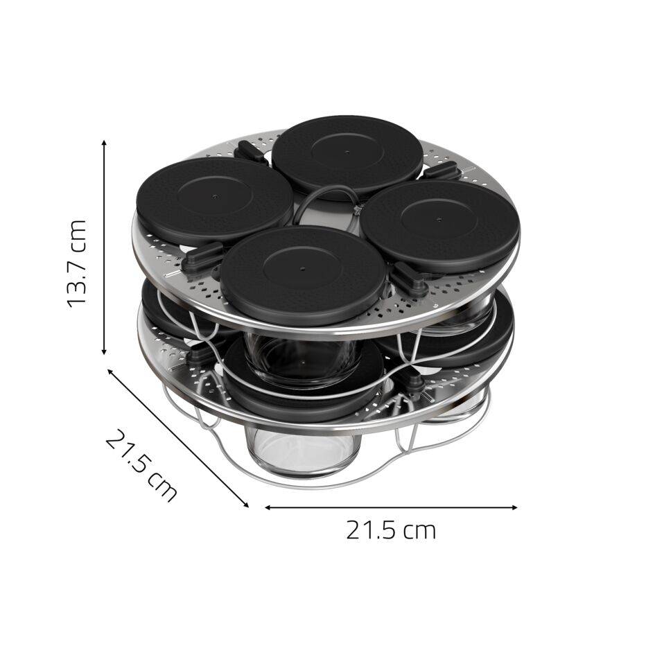 Conjunto com 8 frascos, acessório para aparelho de cozinha multifunções Cookeo, manuseio fácil XA6140E4