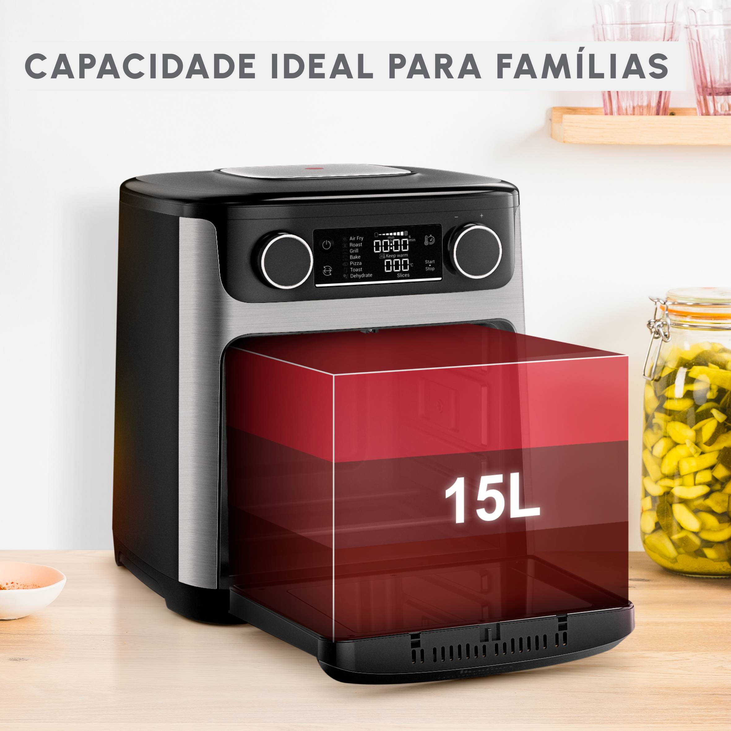 Easy Fry Multifunções 9 em 1 de 15 L
