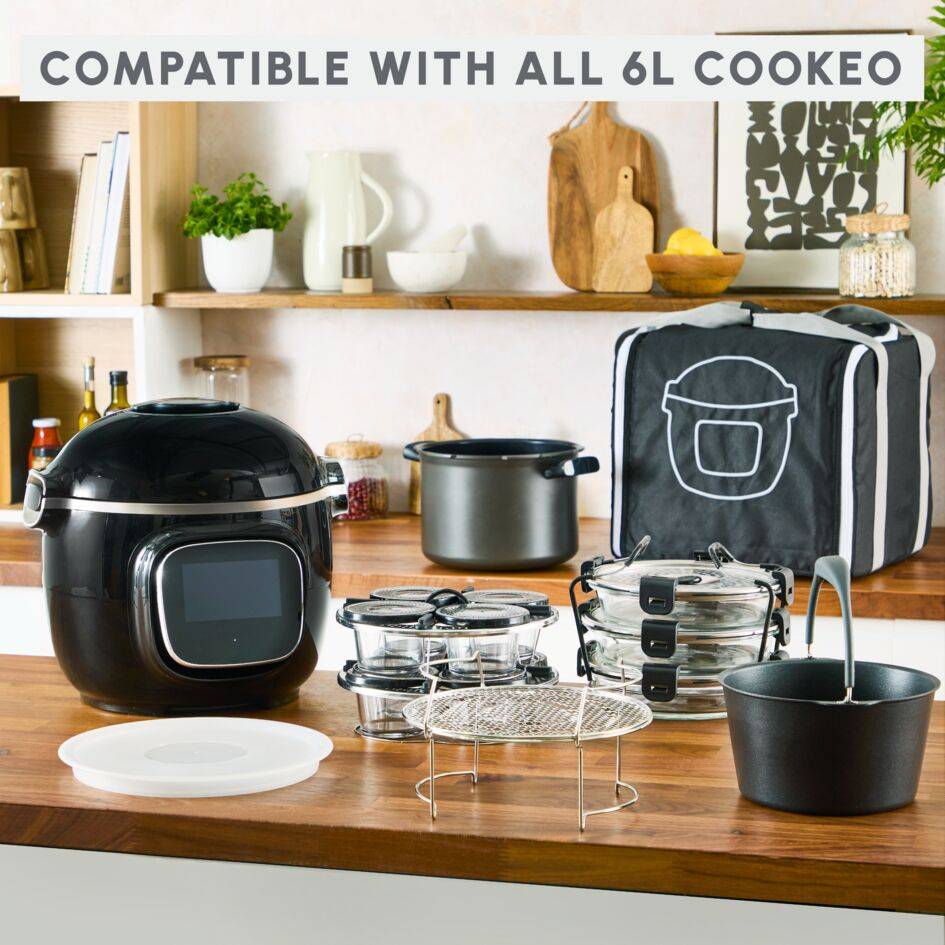 Conjunto com 8 frascos, acessório para aparelho de cozinha multifunções Cookeo, manuseio fácil XA6140E4