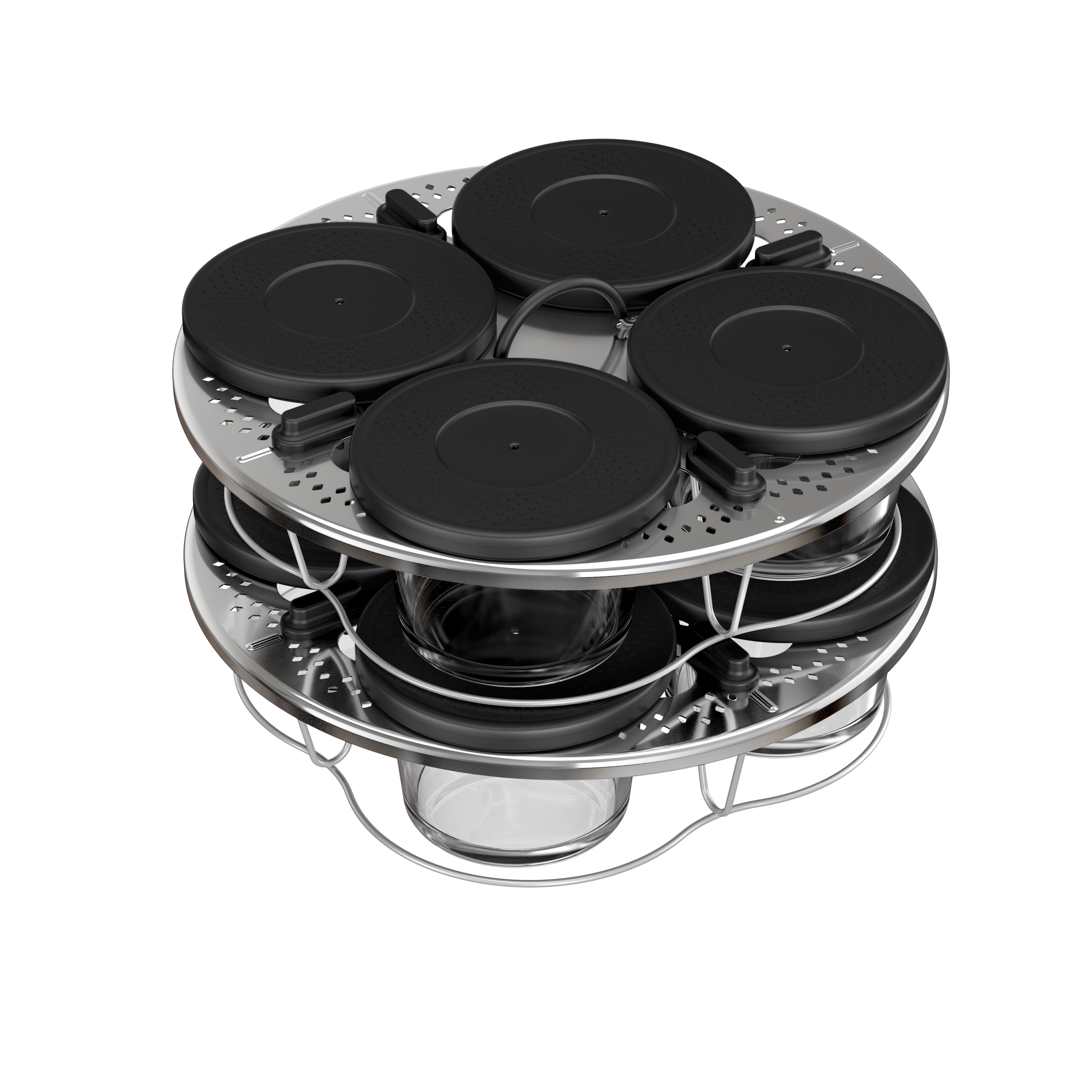 Conjunto com 8 frascos, acessório para aparelho de cozinha multifunções Cookeo, manuseio fácil XA6140E4