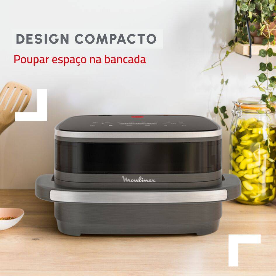 Easy Fry XL Surface, Fritadeira Sem Óleo Grande, Superfície de Cozedura Extragrande, Formato Compacto, Janela de observação