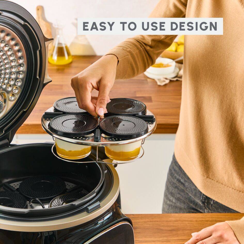 Conjunto com 8 frascos, acessório para aparelho de cozinha multifunções Cookeo, manuseio fácil XA6140E4