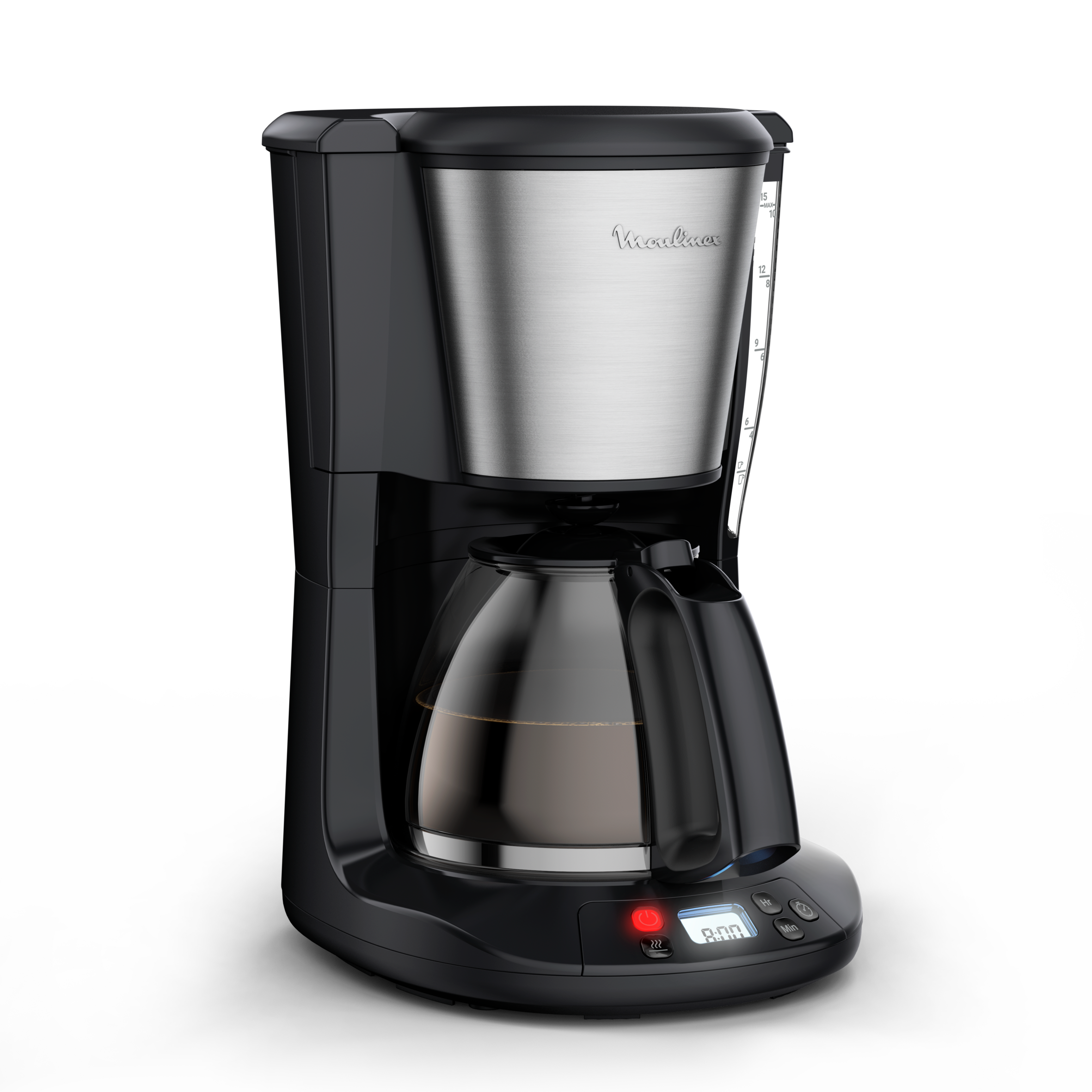 Subito, Cafeteira de Filtro, Função Manter Quente Opcional, Temporizador, Preto e Inox