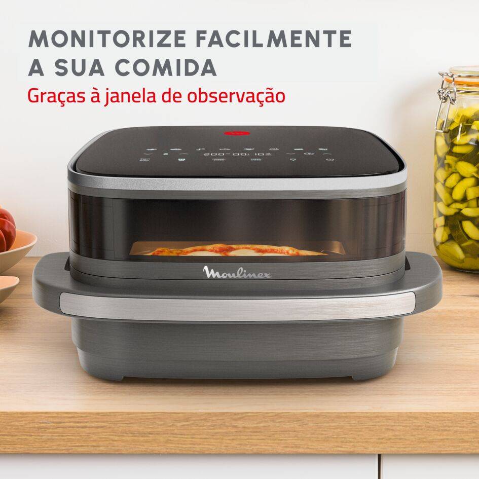 Easy Fry XL Surface, Fritadeira Sem Óleo Grande, Superfície de Cozedura Extragrande, Formato Compacto, Janela de observação