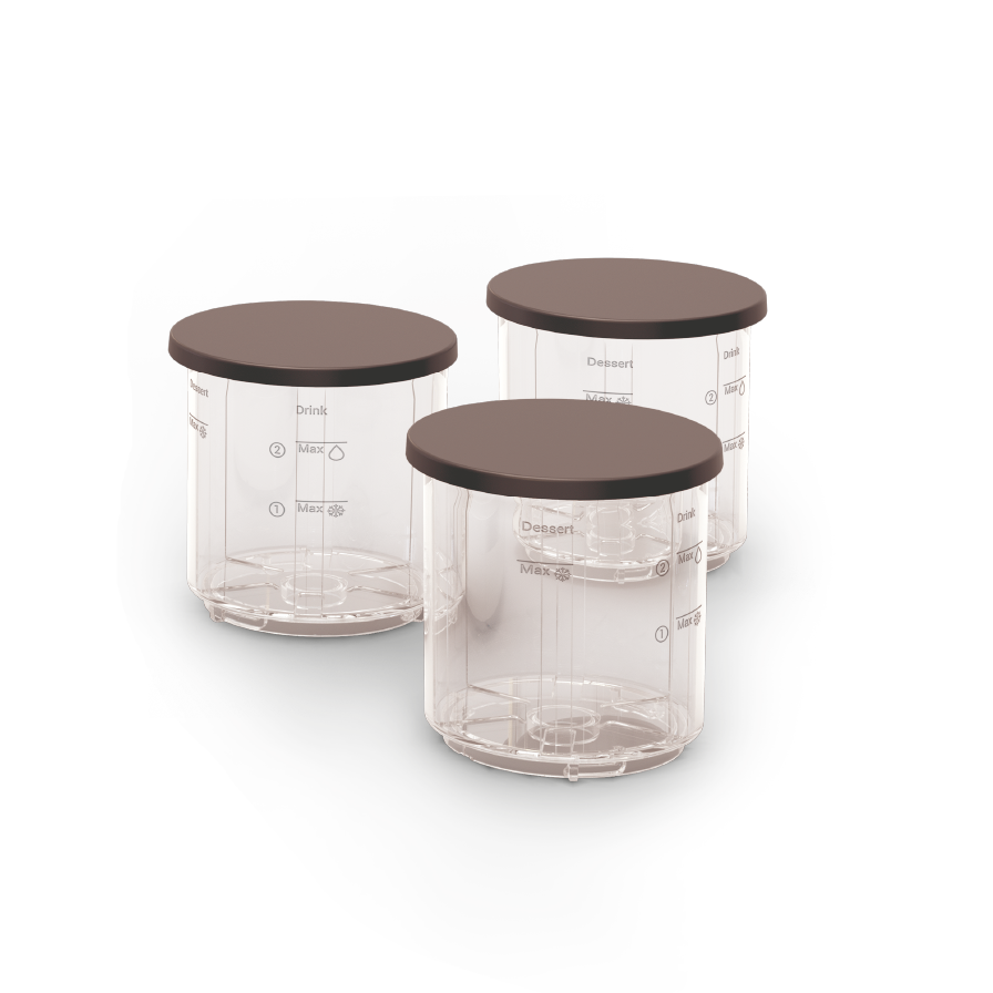 3 tigelas de 480 mL com tampas XF60W0F0