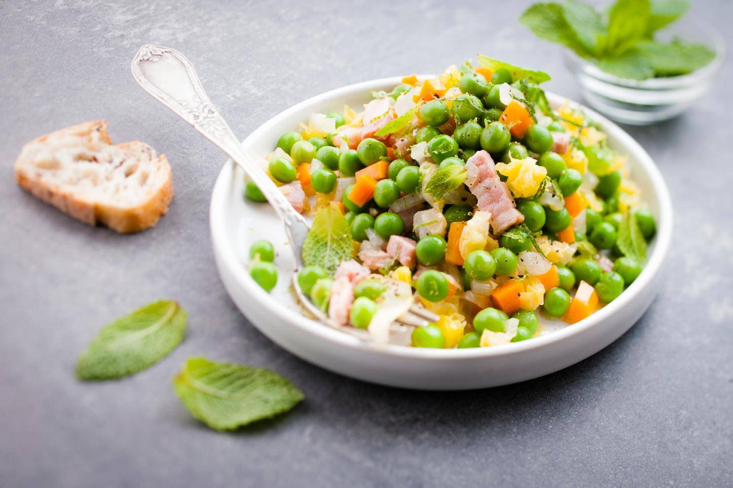 Ervilhas, cenouras e bacon - Receita Cookeo | Moulinex
