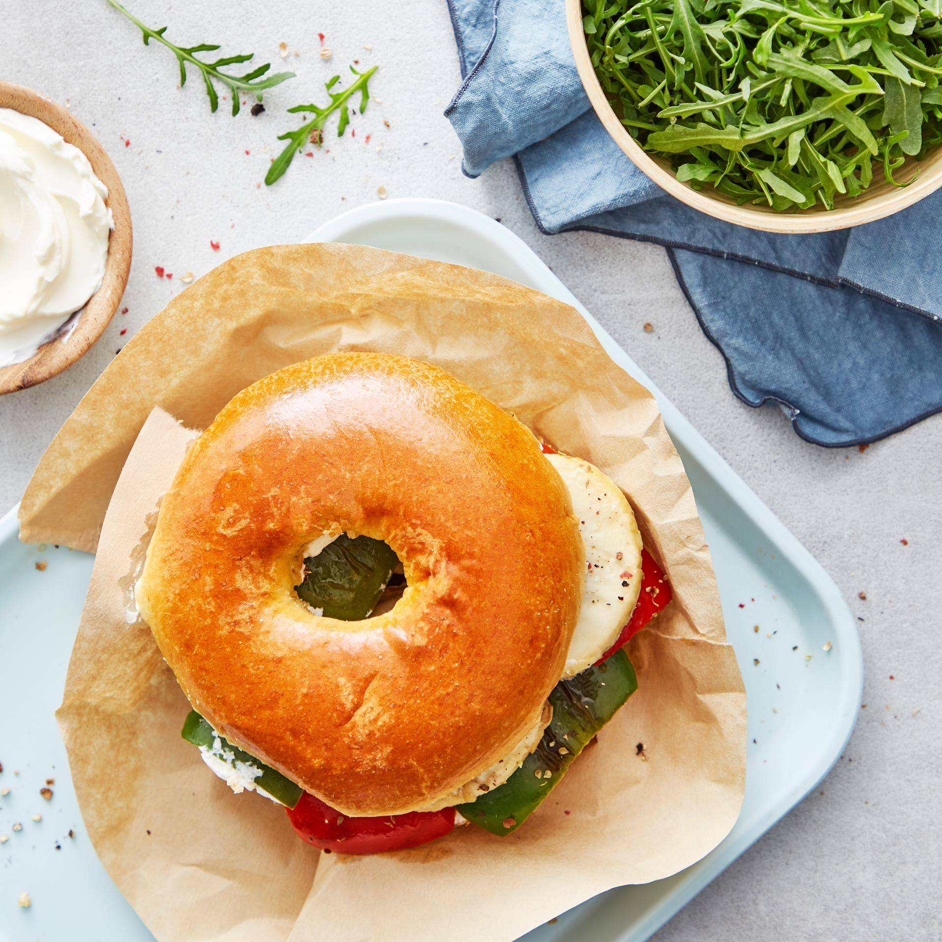 Bagels vegetarianos - Receita EASY FRY & GRILL 2 in 1 DIGITAL | Moulinex