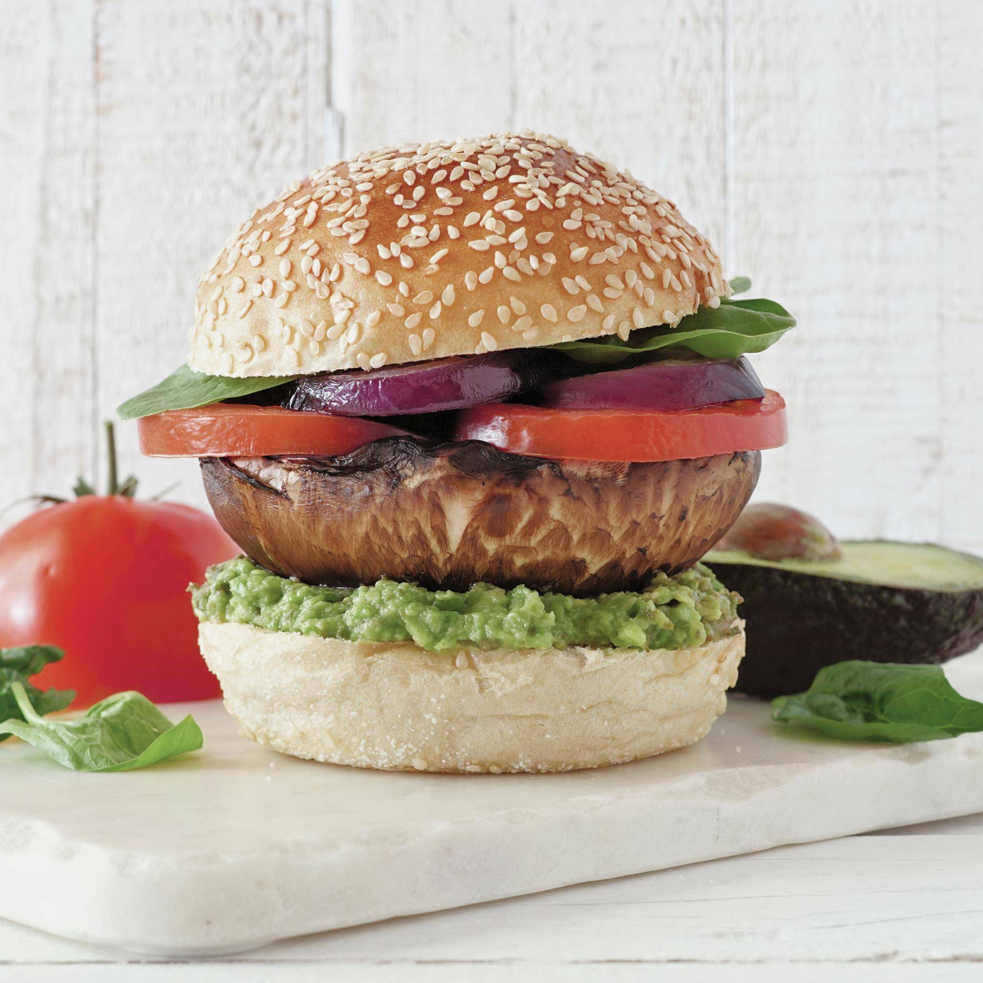 Hambúrguer de cogumelo Portobello grelhado - Receita Dual EasyFry&Grill | Moulinex