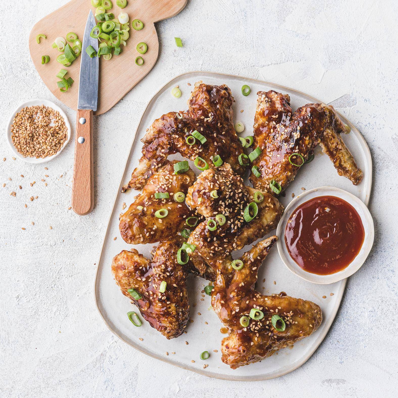 Asas de frango asiáticas - Receita Dual EasyFry&Grill | Moulinex