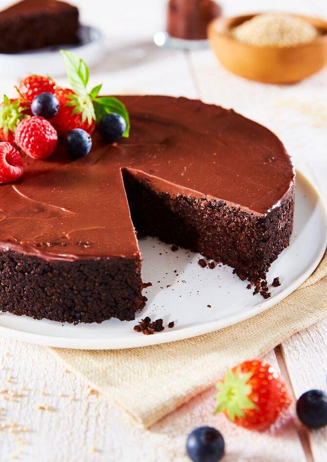 Bolo cremoso de quinoa e chocolate vegan - Receita Perfectmix + | Moulinex