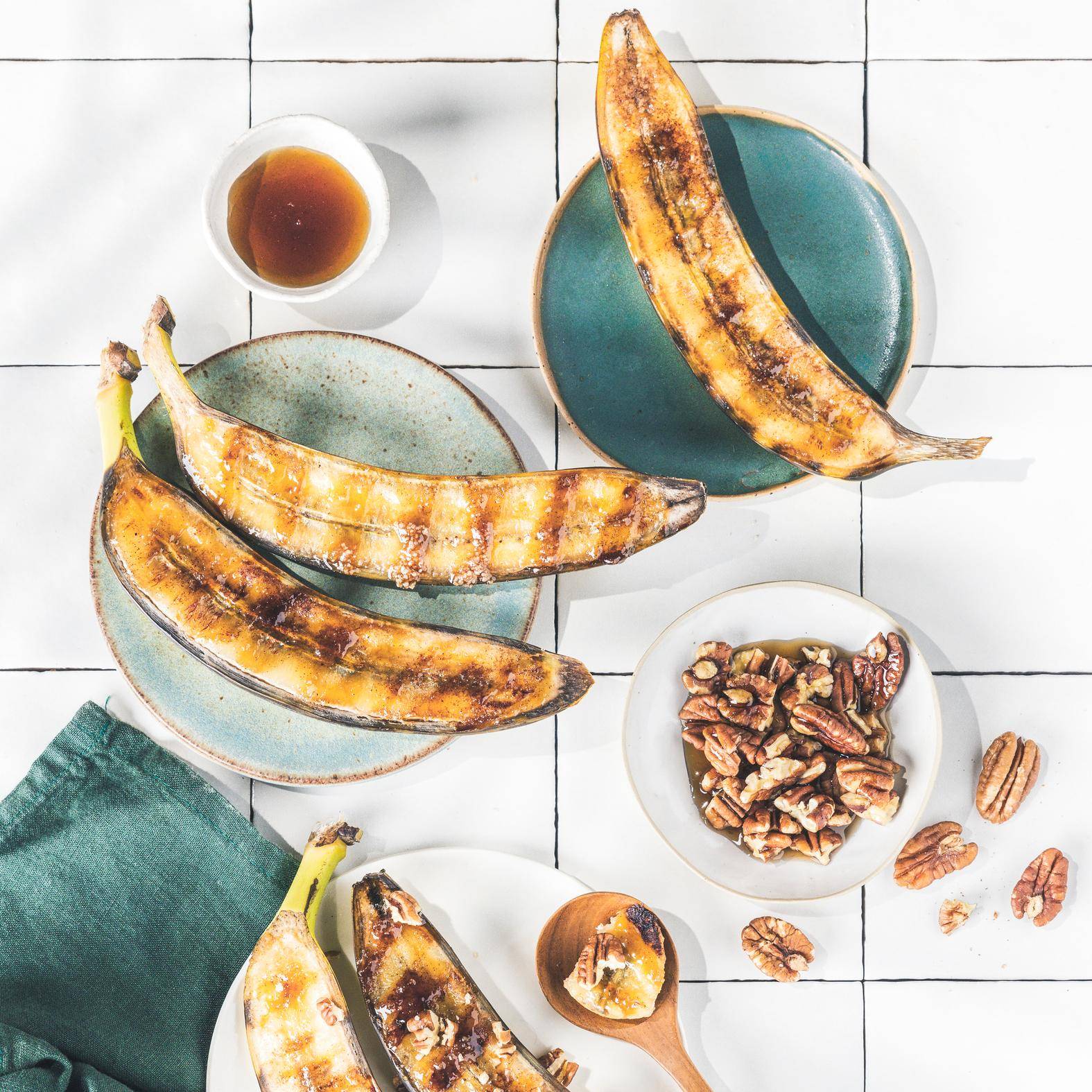 Bananas brasileiras grelhadas com nozes pecã - Receita OptiGrill 4in1 XL | Moulinex