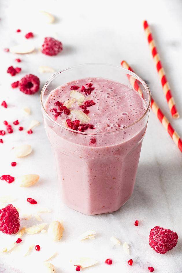 Batido saudável de framboesa e amêndoa - Receita Blend up | Moulinex