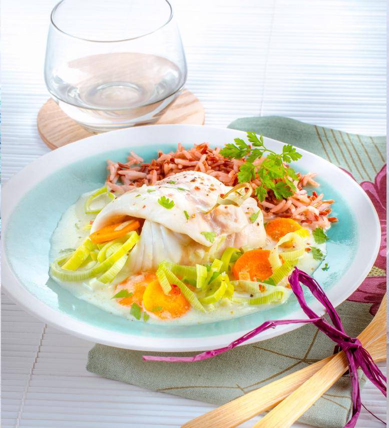 Guisado de robalo com caril verde e leite de coco - Receita Companion Connect | Moulinex