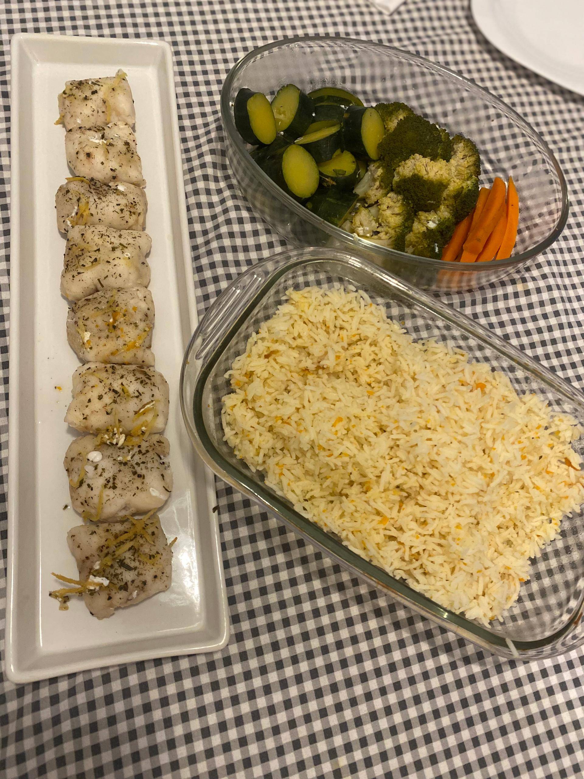 Pescada ao vapor com arroz e legumes - Receita Companion Connect | Moulinex
