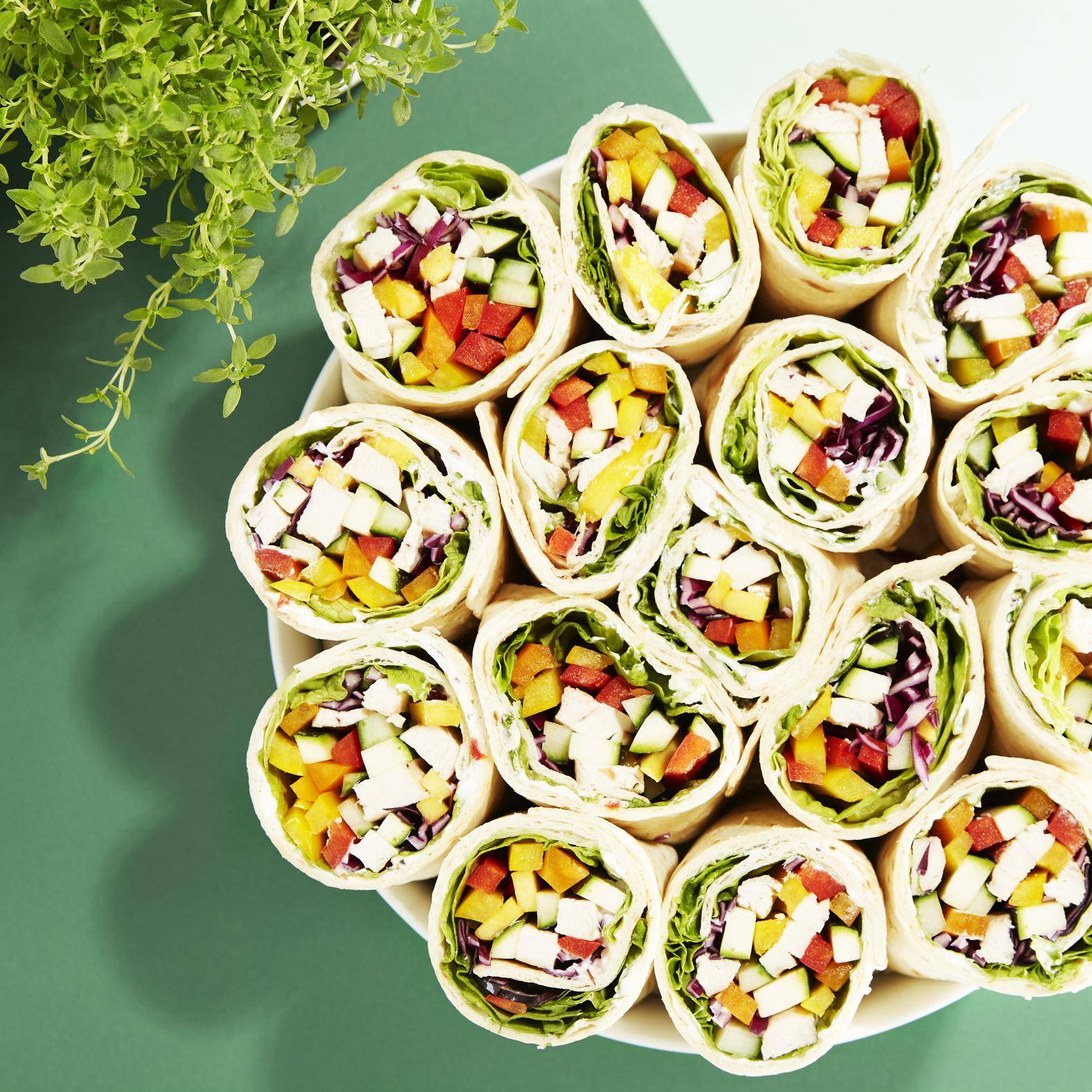 Wraps de frango grelhado arco-íris - Receita OptiGrill 2in1 | Moulinex