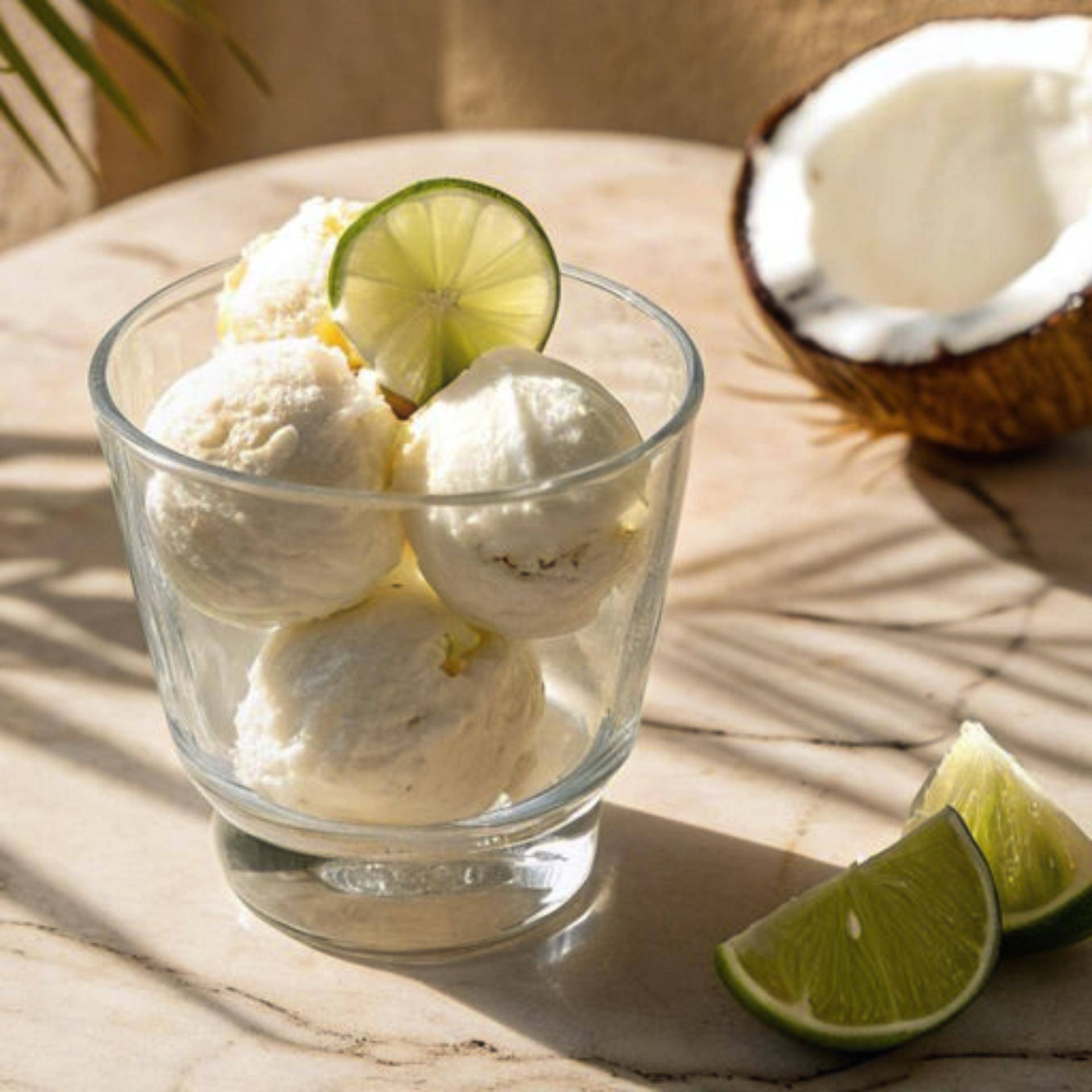 Gelado de coco com raspa de lima - Receita Dolci | Moulinex