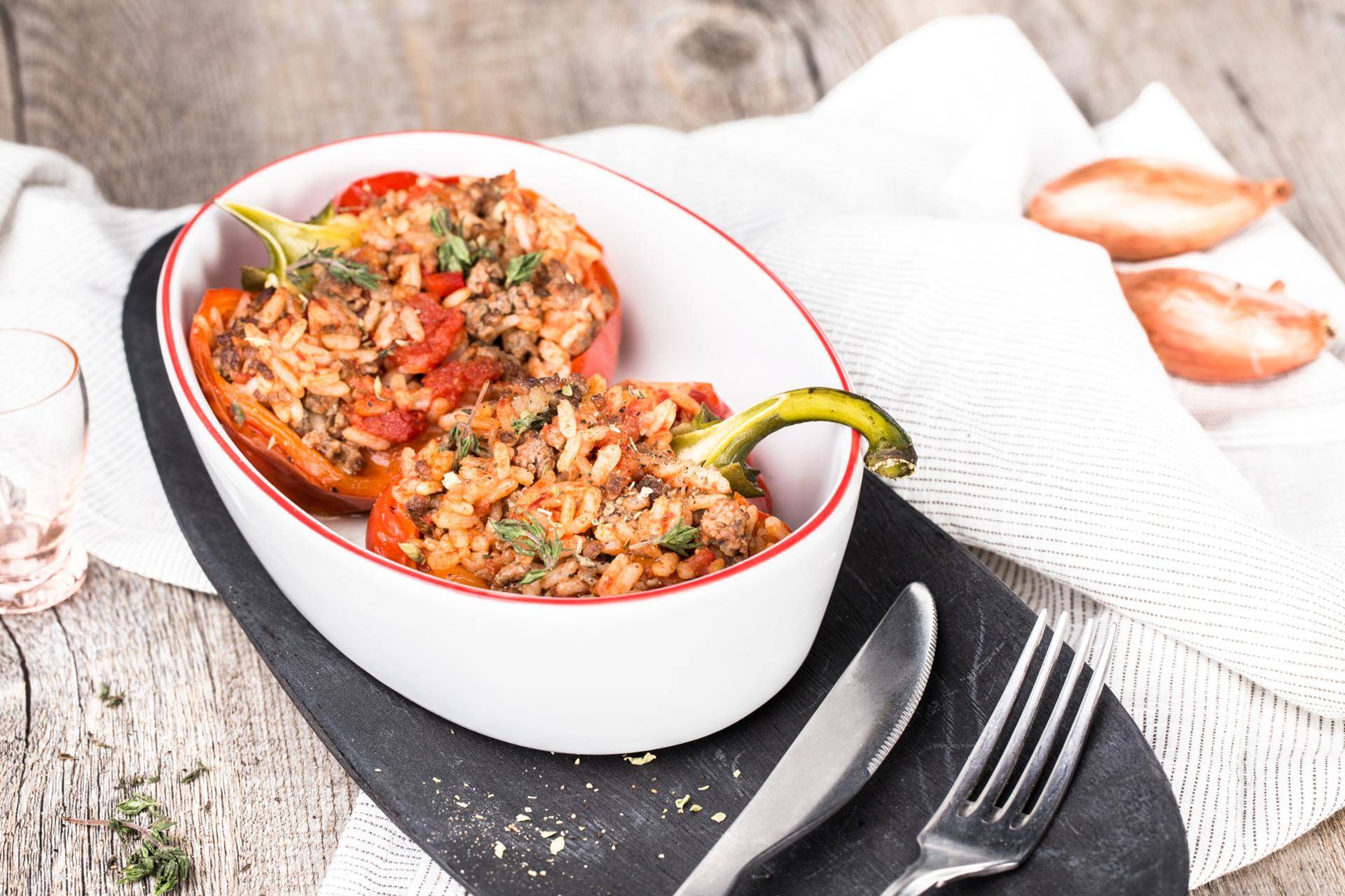 Vitela com pimentos recheados - Receita Cookeo | Moulinex