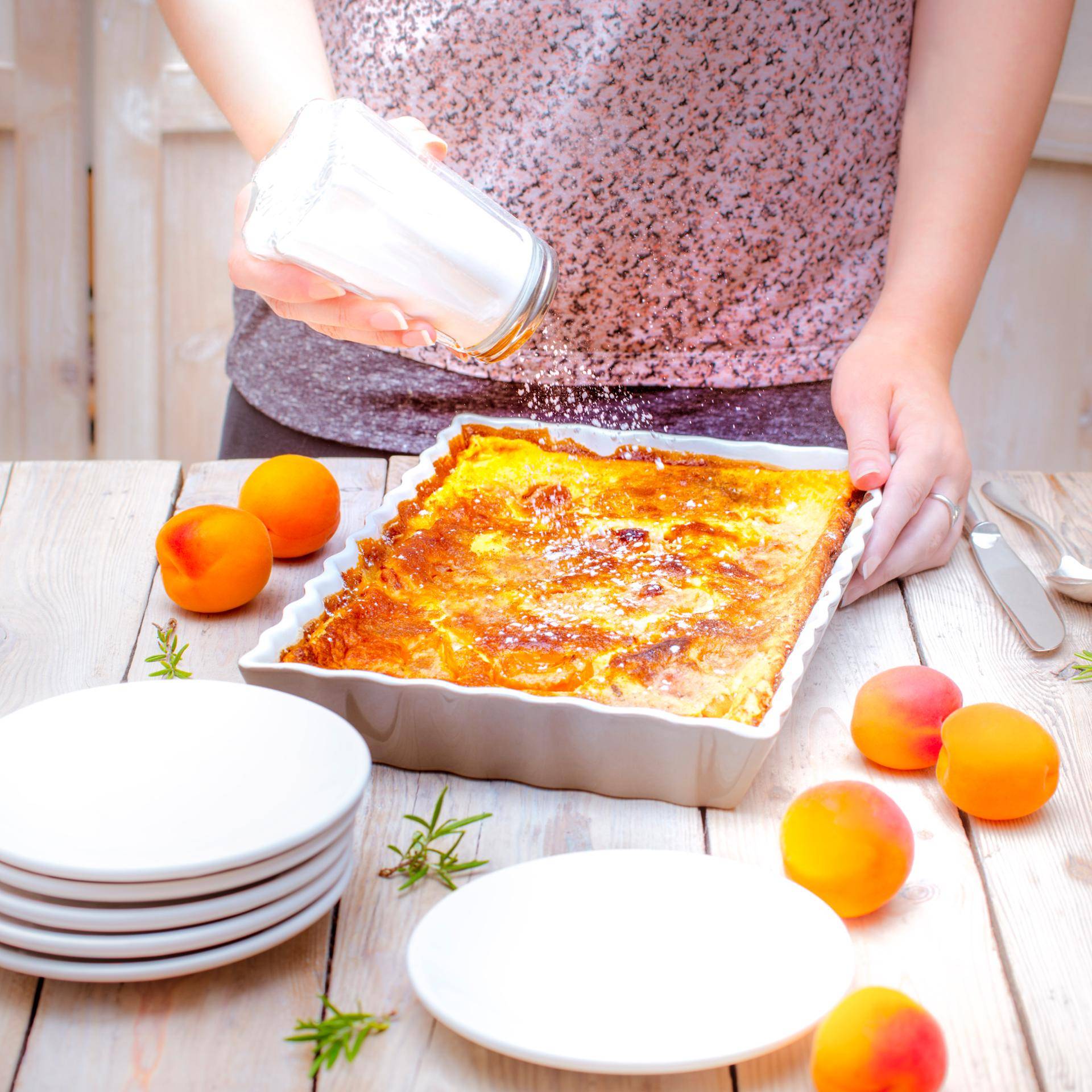 Clafoutis de alperces e alecrim - Receita Companion Connect | Moulinex