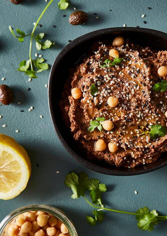 Húmus de azeitona preta e sementes de sésamo pretas - Receita Perfectmix + | Moulinex