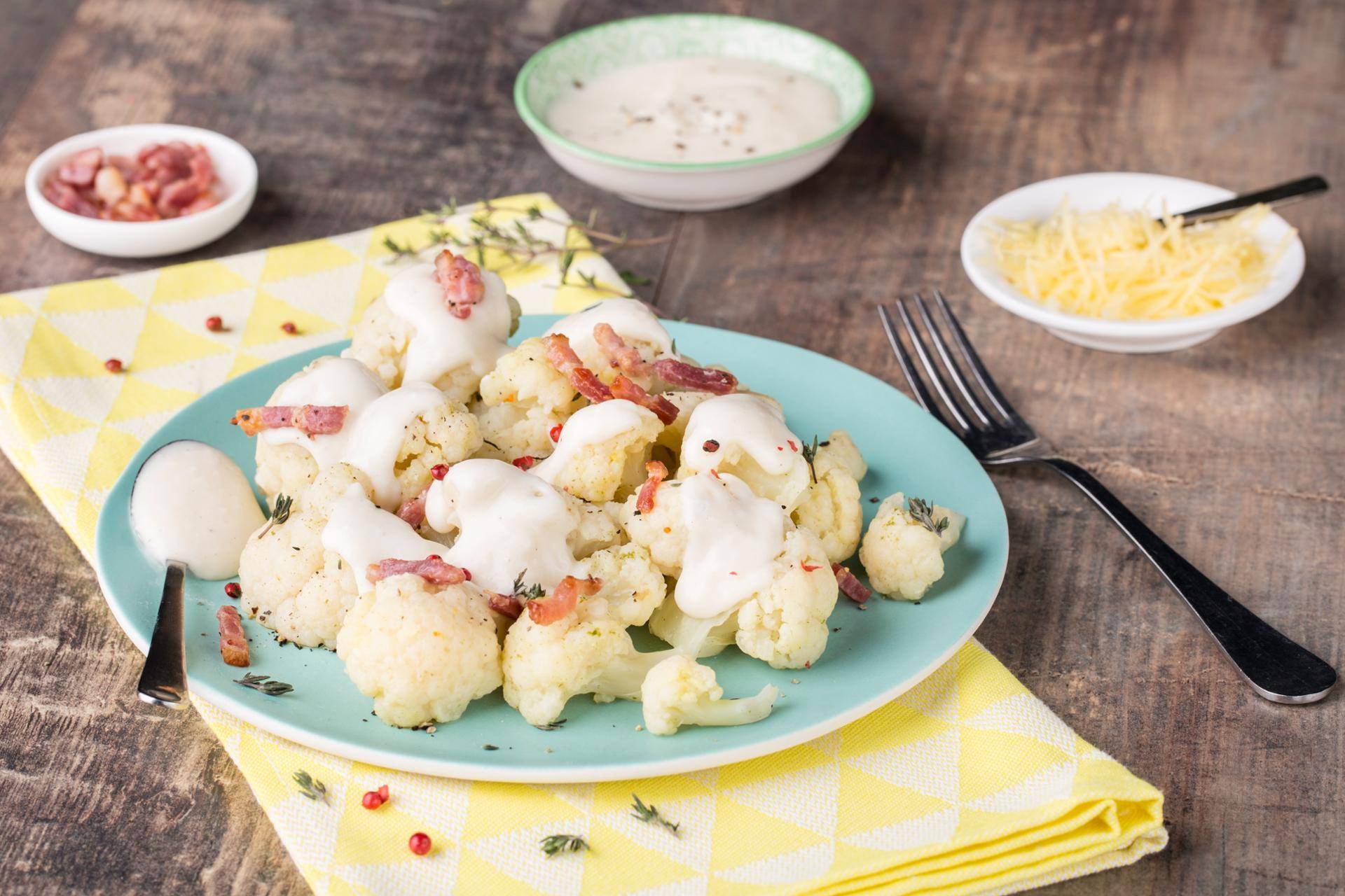 Couve Flor com béchamel e bacon - Receita Cookeo | Moulinex
