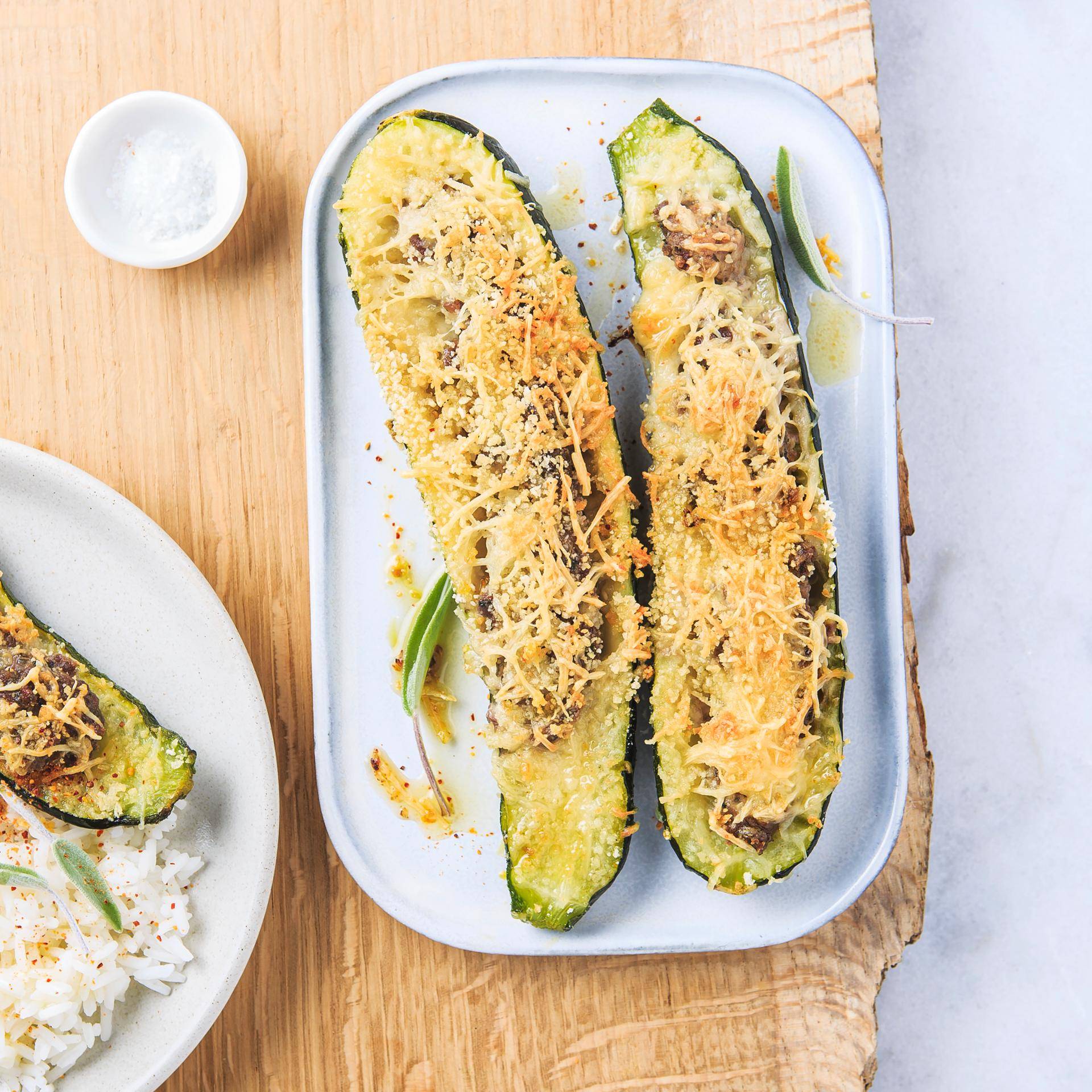 Curgetes recheadas com legumes - Receita Easy Fry Compact | Moulinex