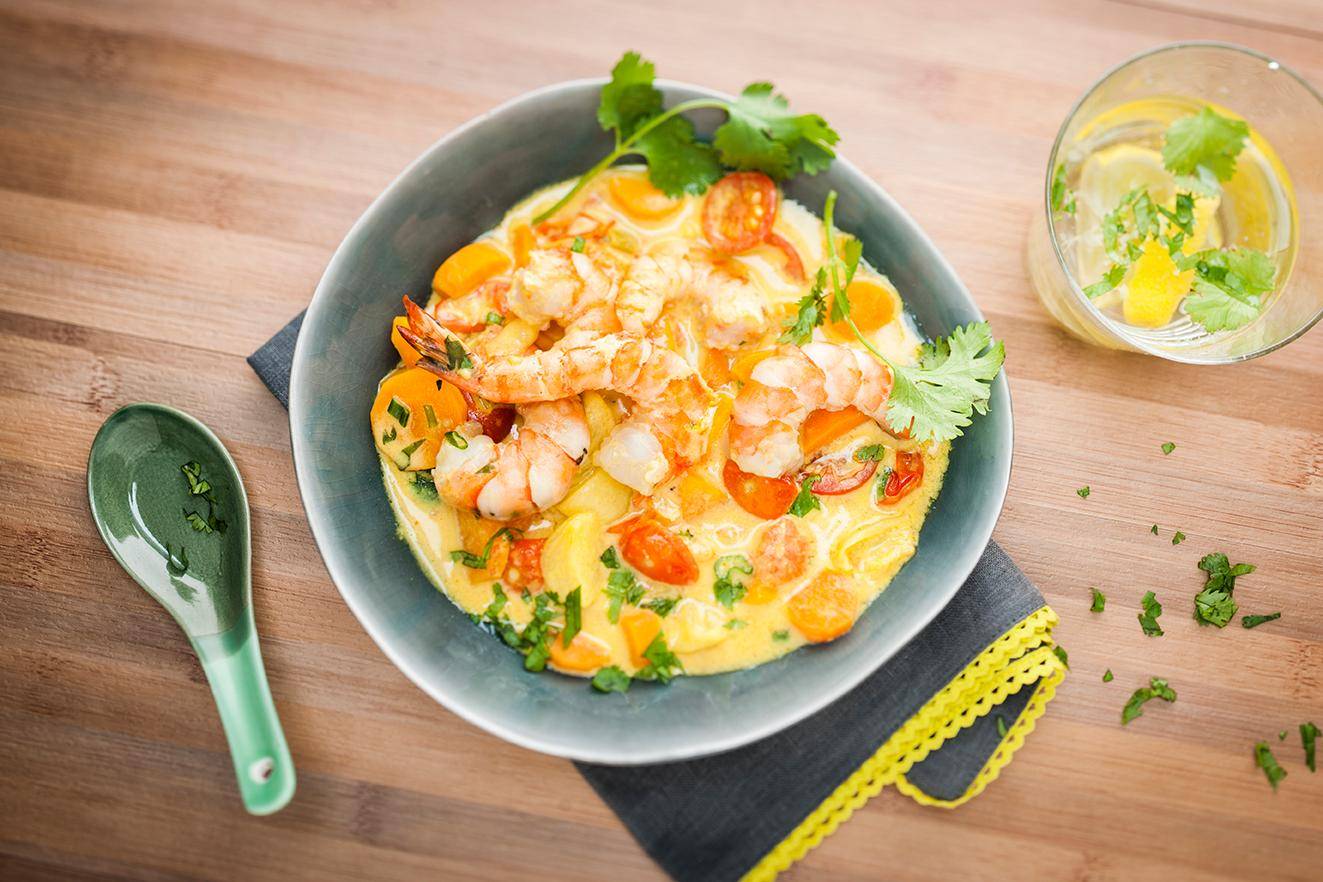 Sopa de cenoura com gambas - Receita Cookeo | Moulinex