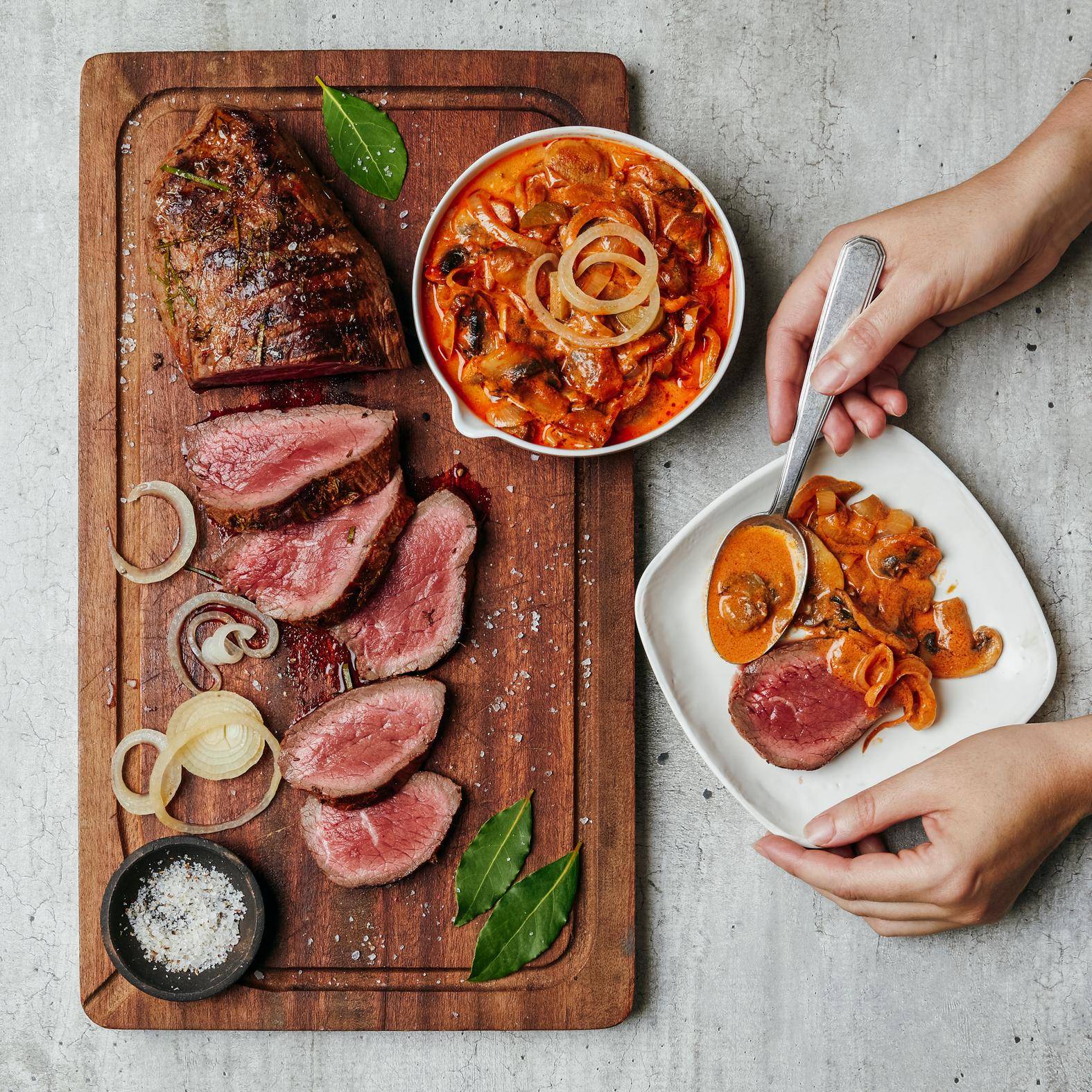 *Grilled beef and mushrooms in Strogonoff sauce - Receita OptiGrill 4in1 | Moulinex