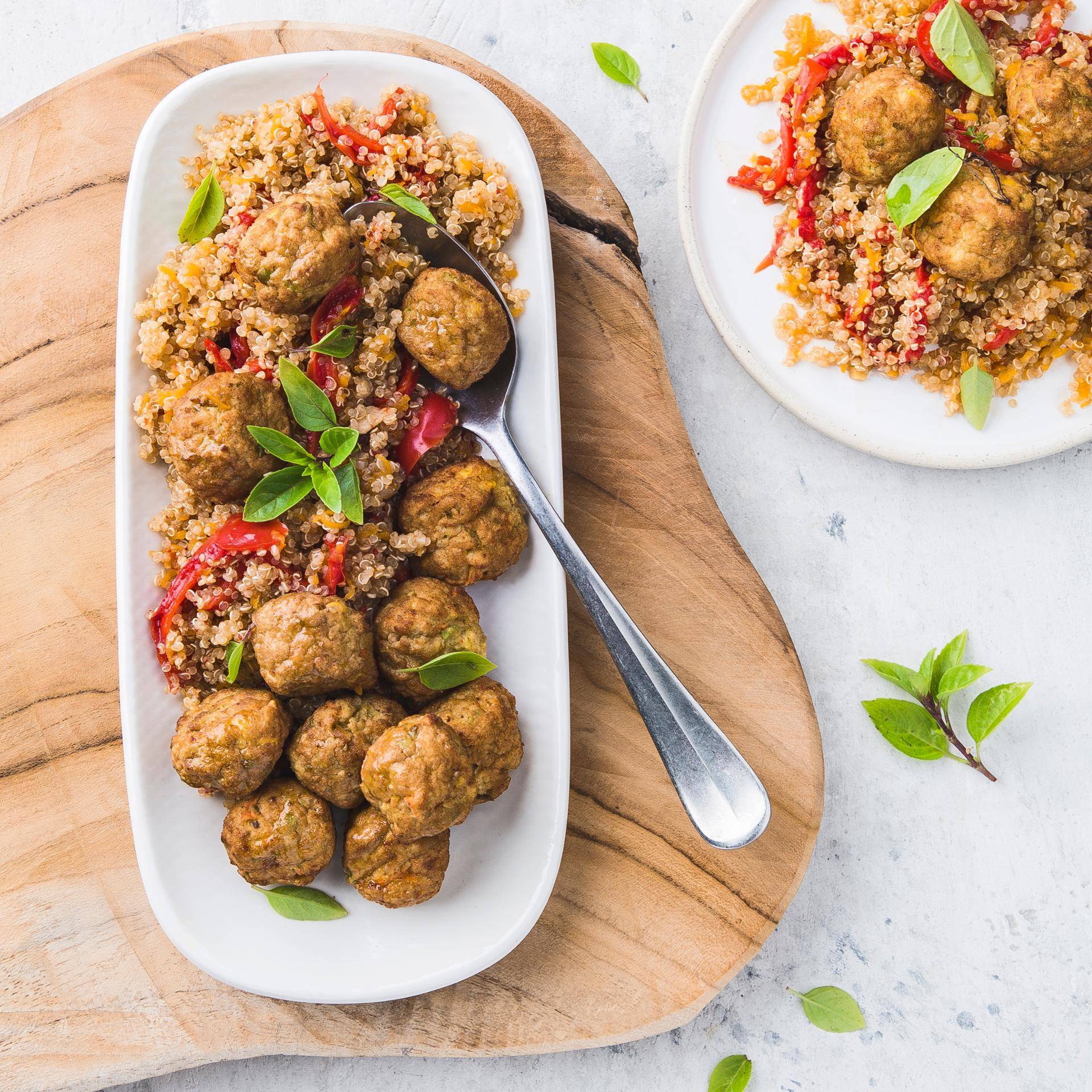 Quinoa e almôndegas de legumes - Receita undefined | Moulinex