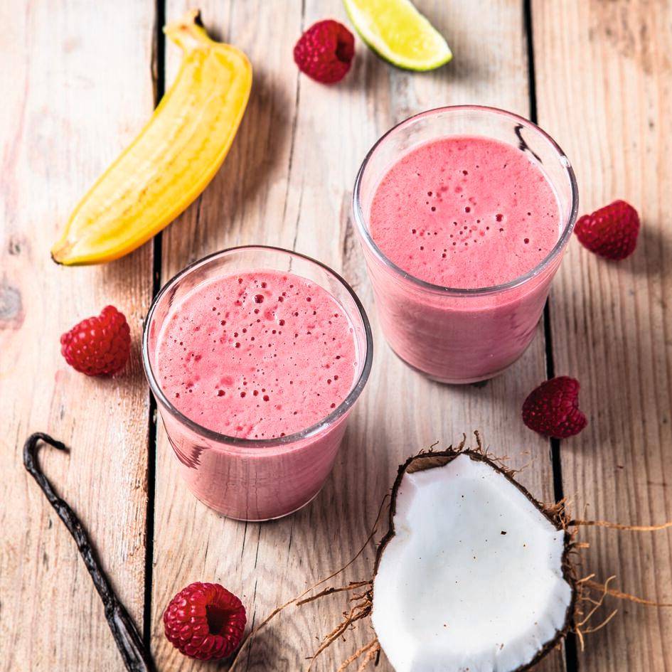 *Raspberry, coconut and vanilla smoothie - Receita Blend up | Moulinex