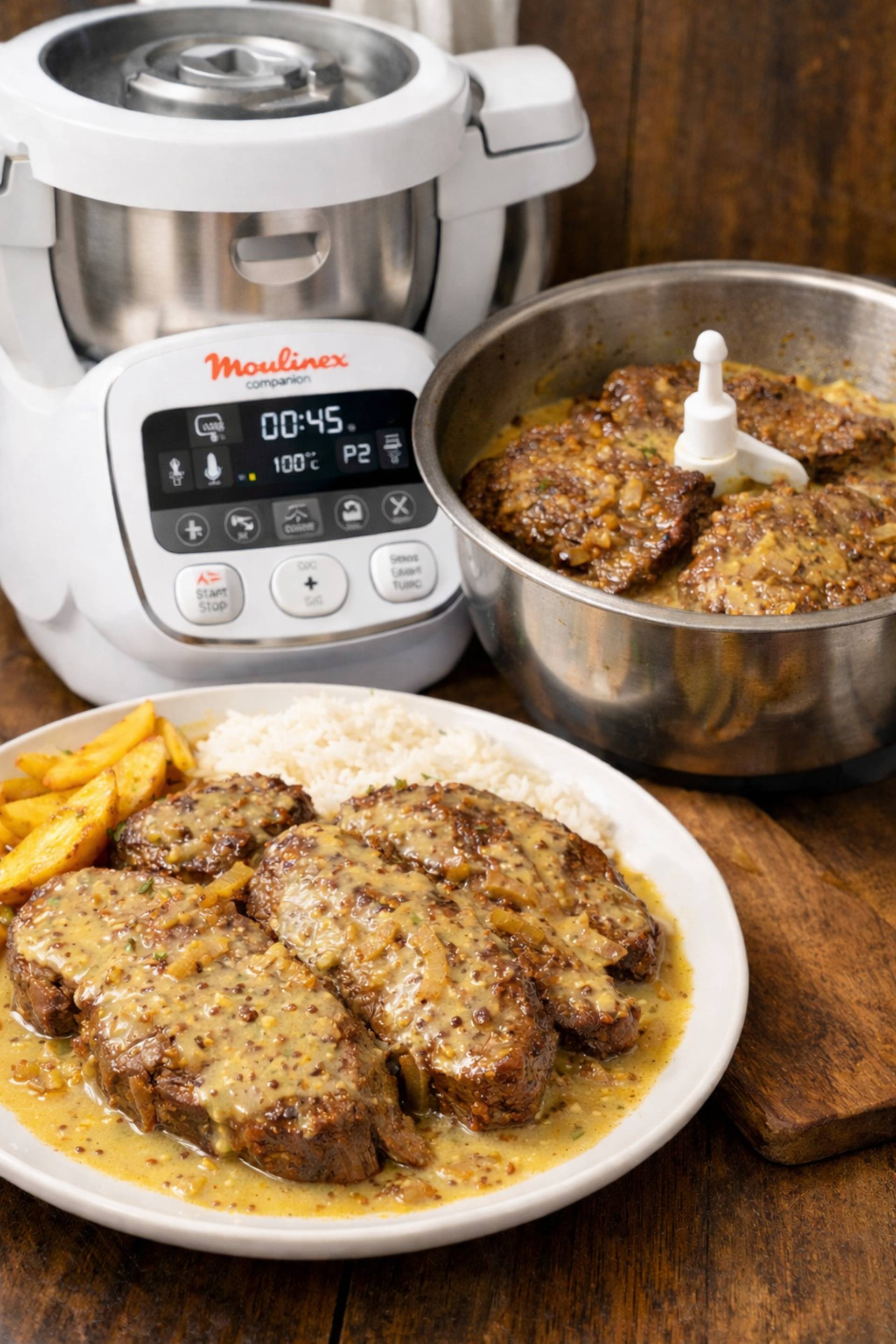 Bifes do cachaço - Receita Companion Connect XL | Moulinex