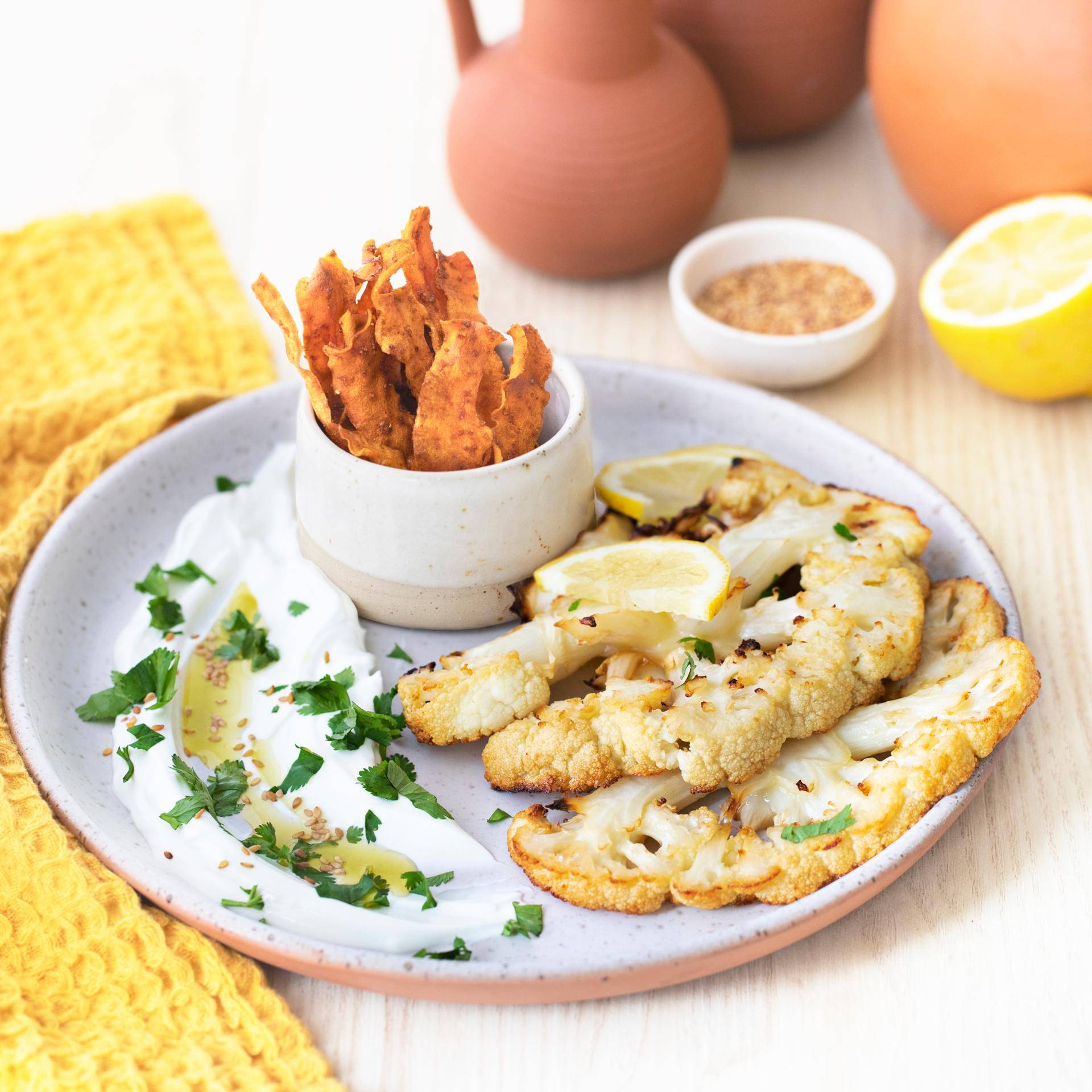 Bifes de couve-flor com palitos de cenoura fritos - Receita Dual EasyFry&Grill | Moulinex