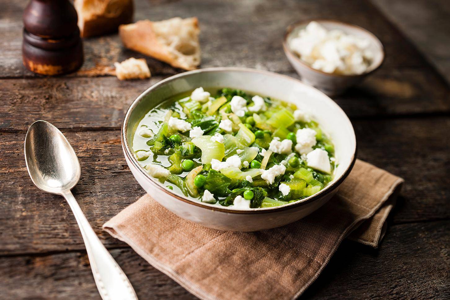 Sopa de acelgas e ervilhas - Receita Cookeo | Moulinex