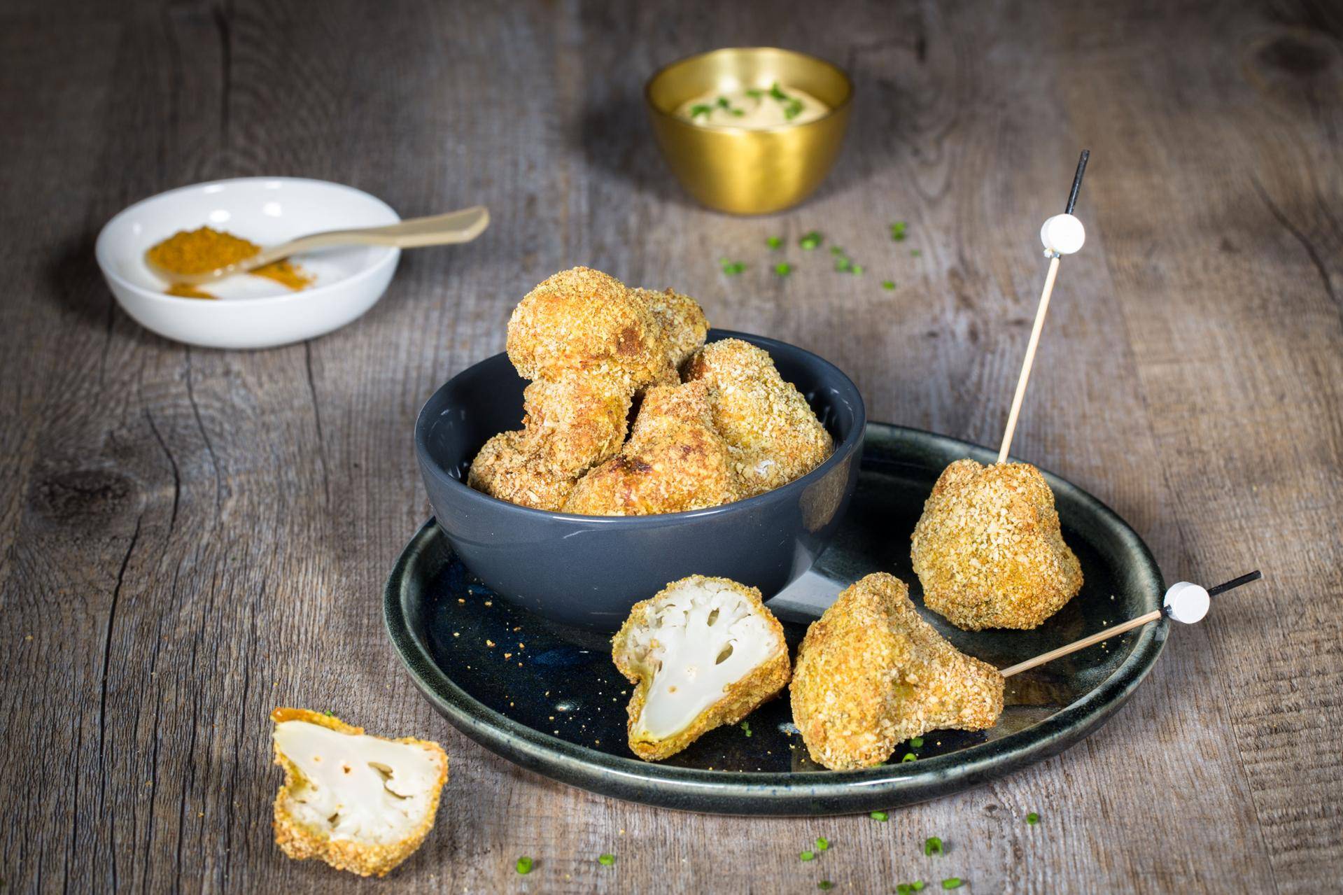 Couve-flor panada com caril - Receita EASY FRY & GRILL 2 in 1 DIGITAL | Moulinex