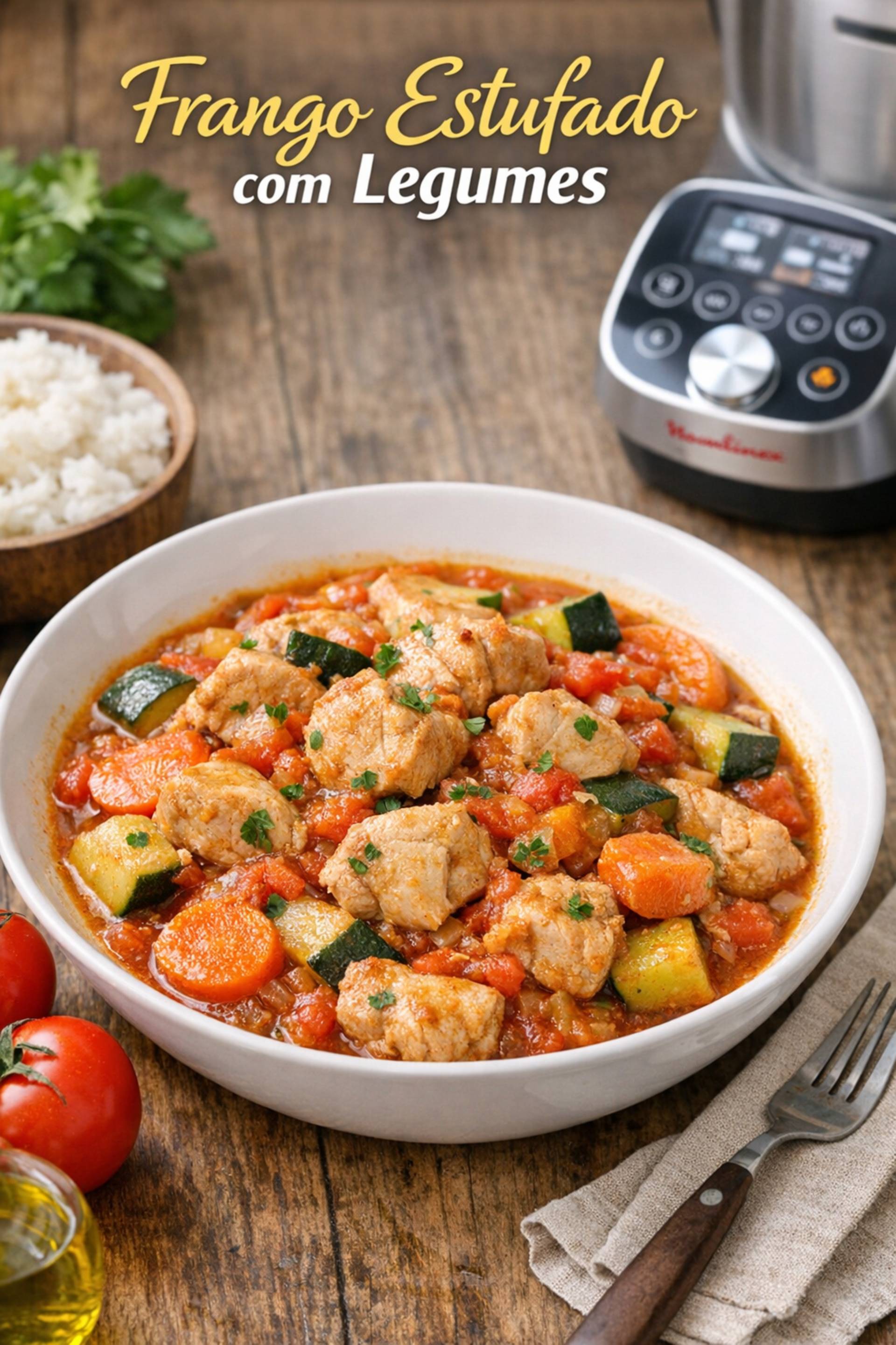 Frango Estufado com Legumes - Receita Companion Connect XL | Moulinex