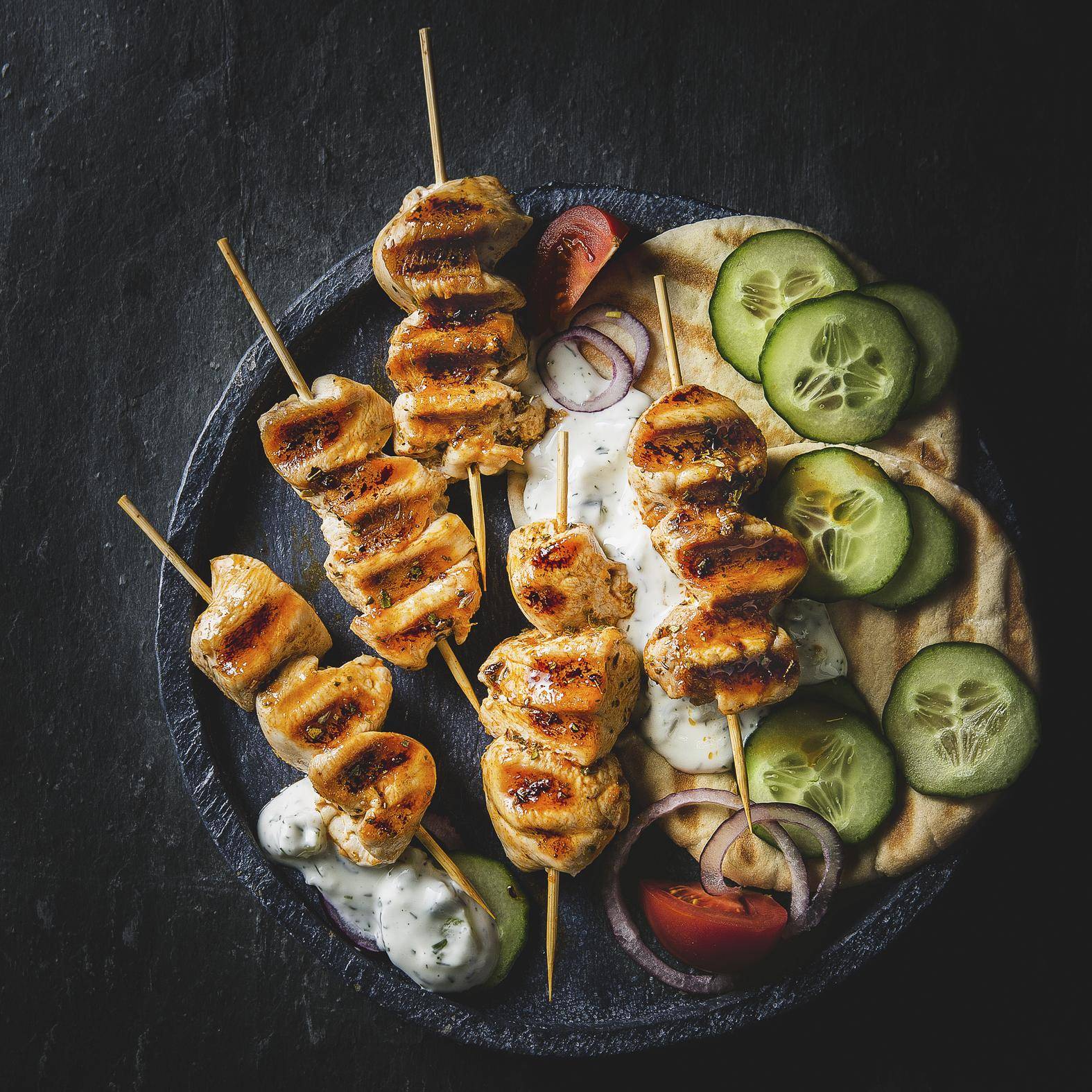 Kebabs de frango à grega - Receita EASY FRY & GRILL 2 in 1 MECHANICAL | Moulinex