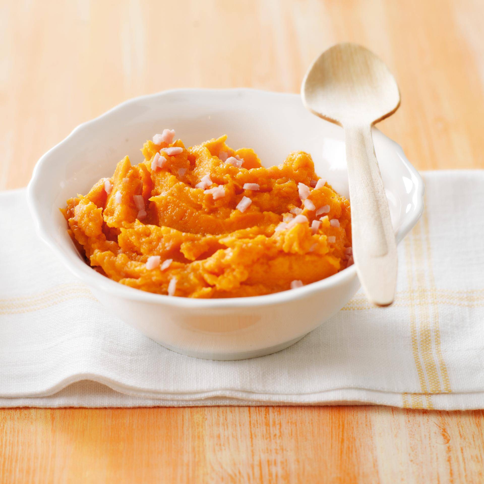 Puré de batata doce e fiambre - Receita Companion Connect | Moulinex