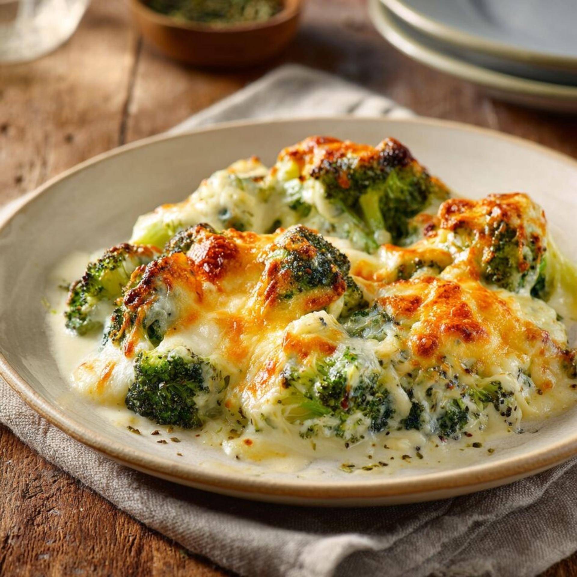 Gratinado de brócolos com cheddar - Receita Companion Connect | Moulinex